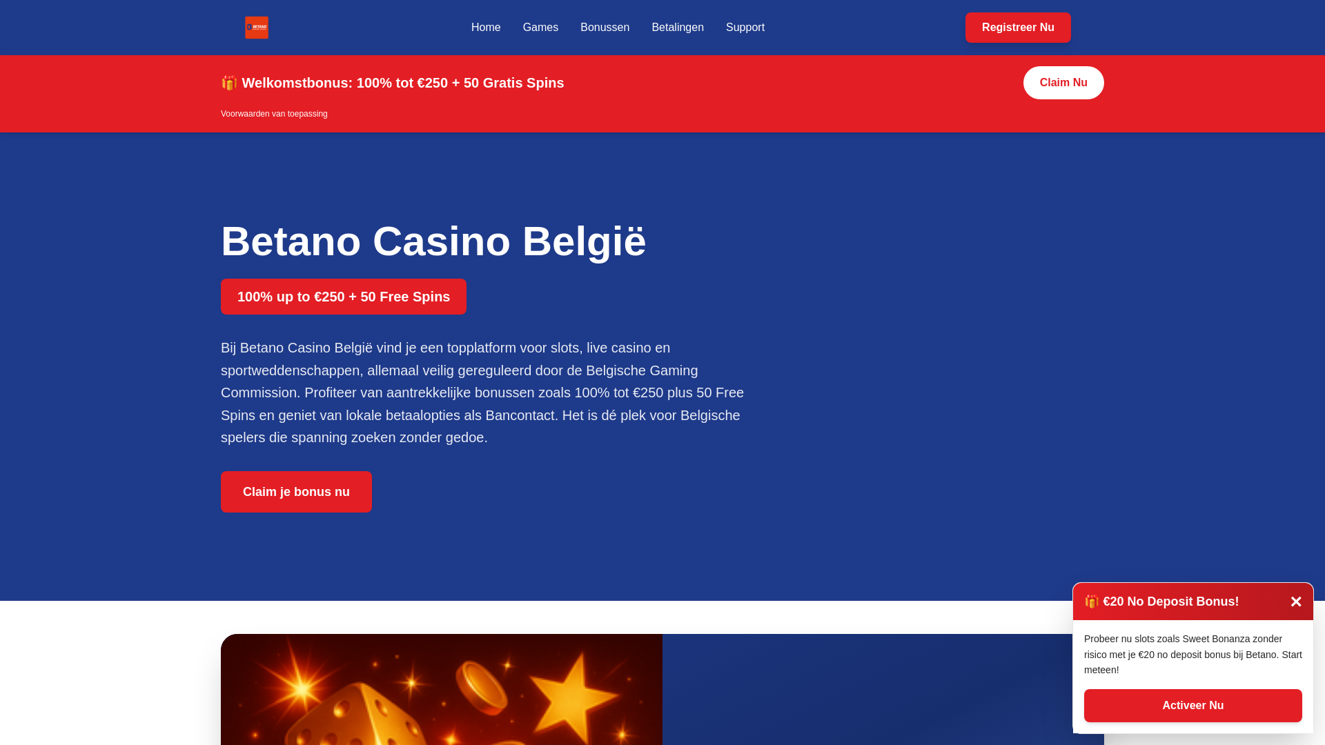 website screenshot of https://betanobe.com/