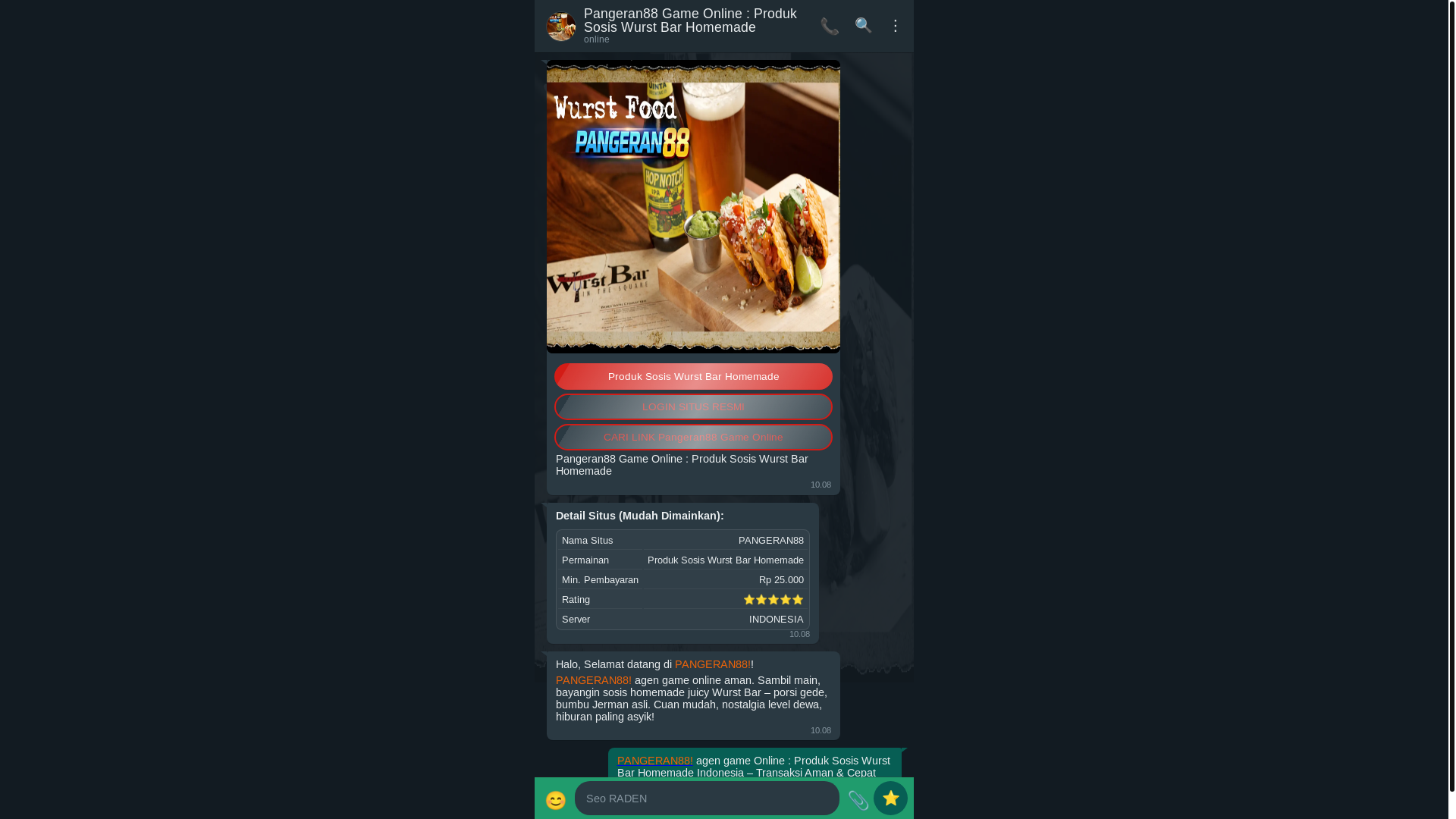 website screenshot of https://wurstbarinthesquare.pages.dev/