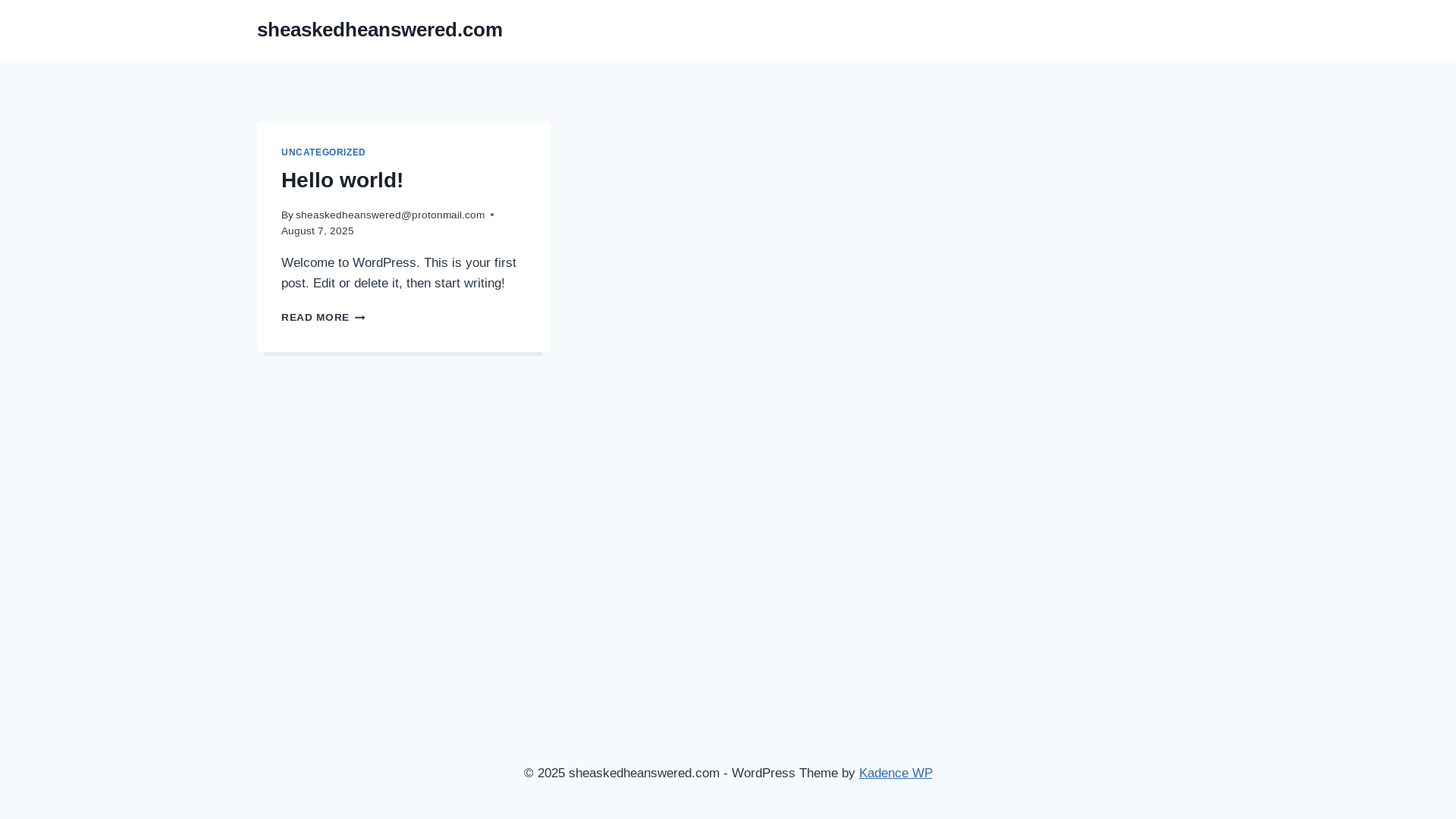 website screenshot of https://sheaskedheanswered.com/