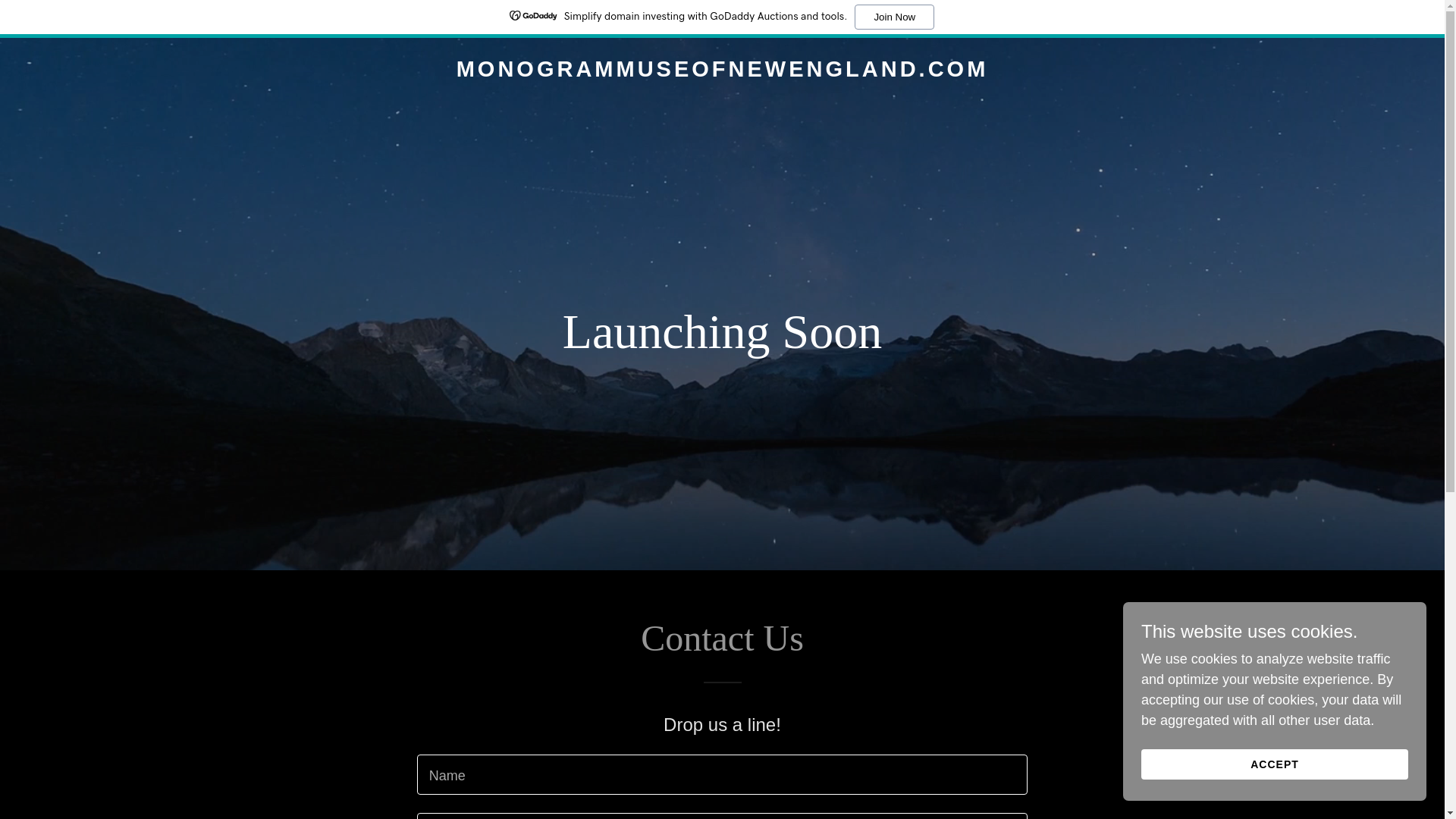 website screenshot of https://monogrammuseofnewengland.com/