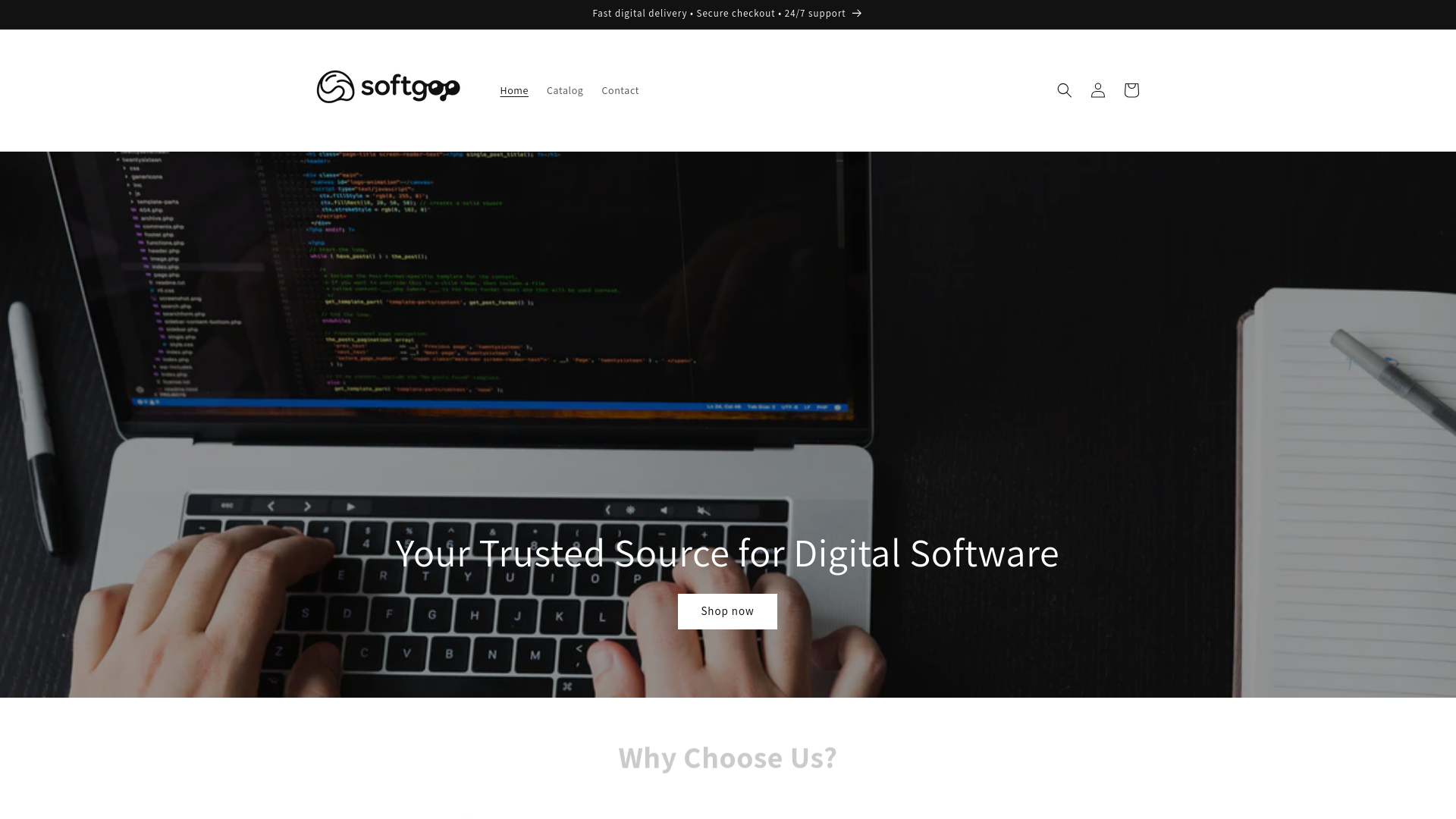 website screenshot of https://softgoo.shop/