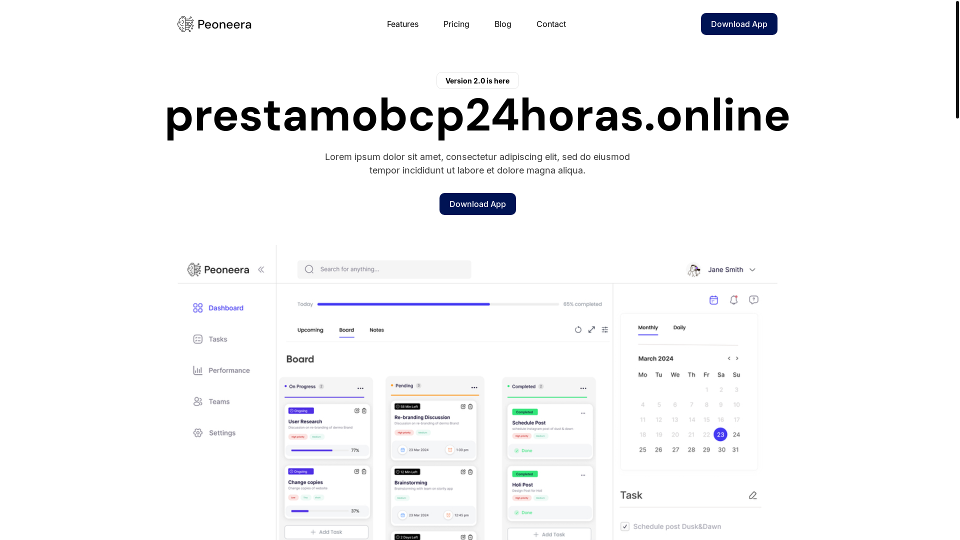 website screenshot of https://prestamobcp24horas.online/