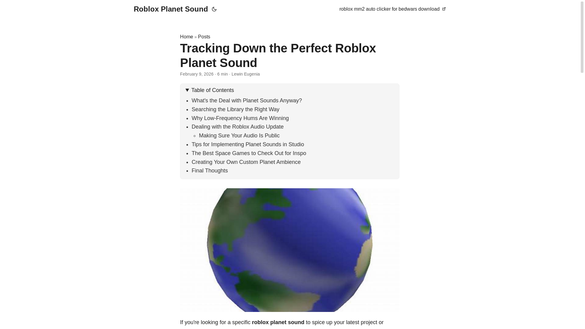 website screenshot of https://roblox-planet-sound.pages.dev/