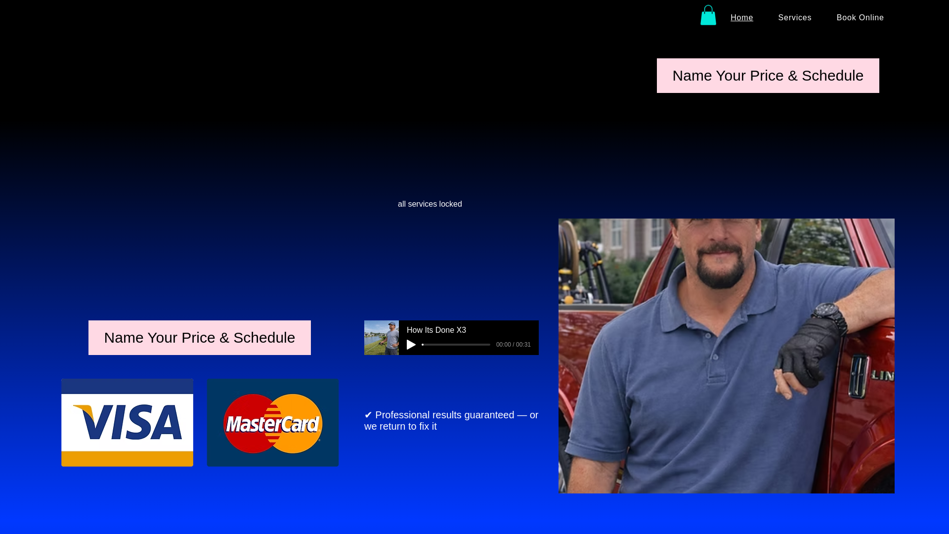 website screenshot of https://mobilehomewash.com/