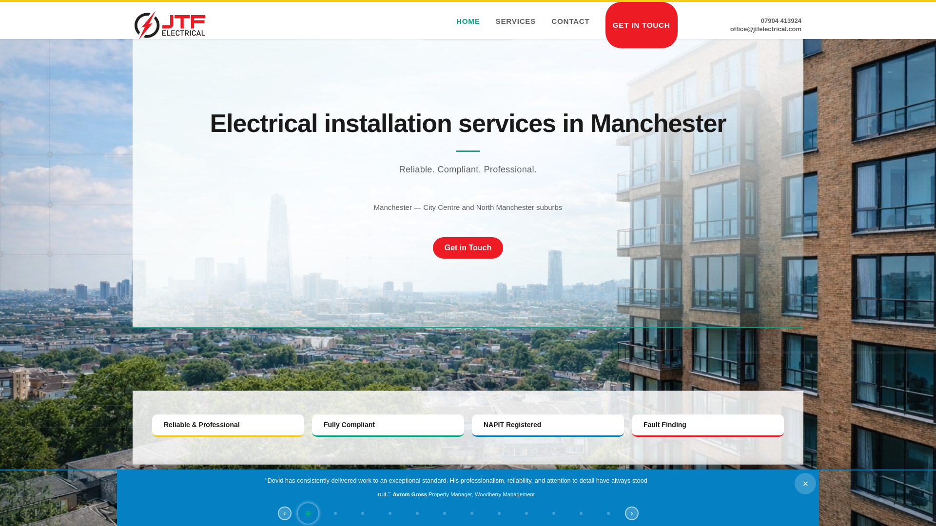 website screenshot of https://jtf-electircal-demo.pages.dev/