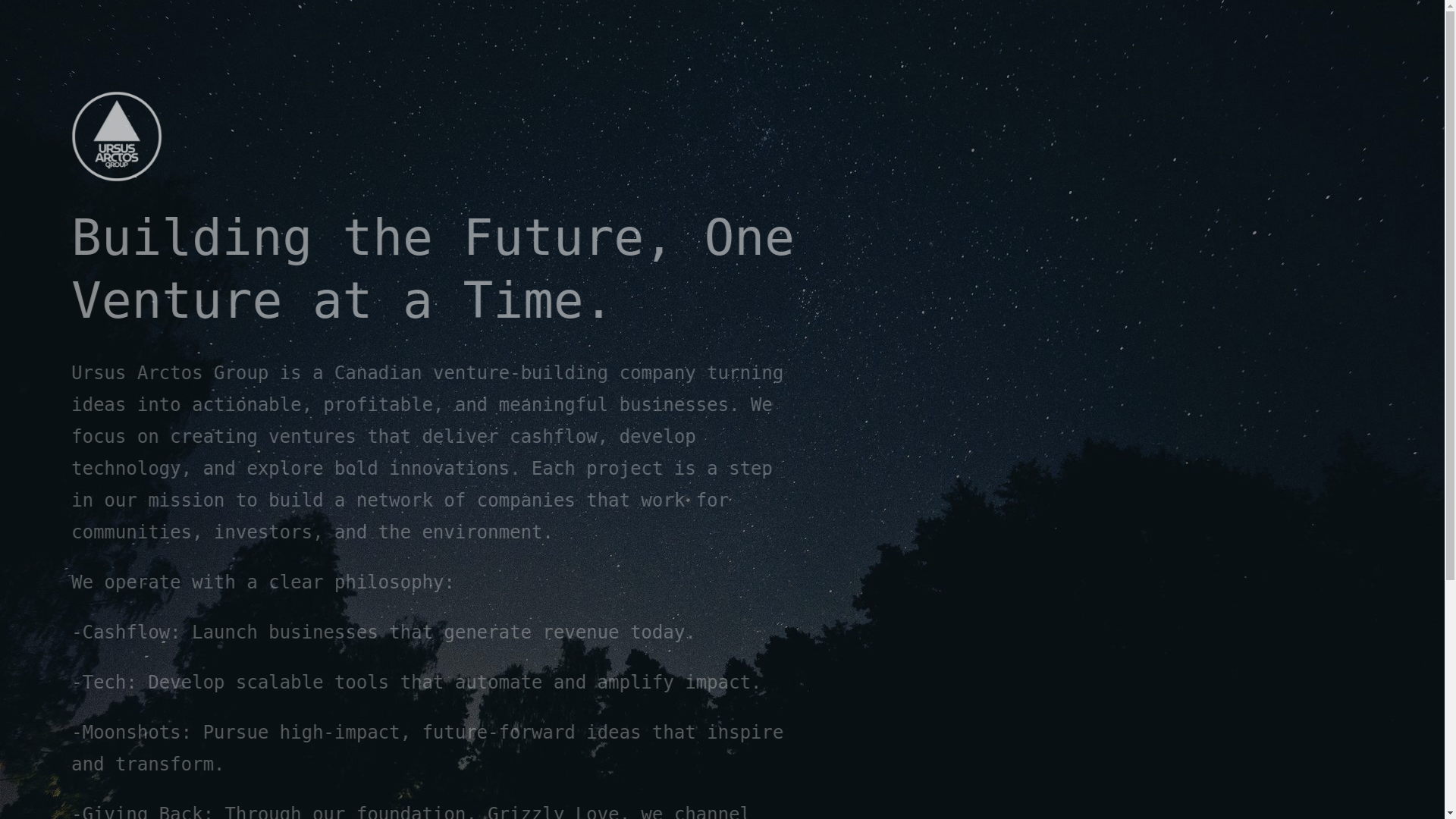 website screenshot of https://ursusarctos.ca/