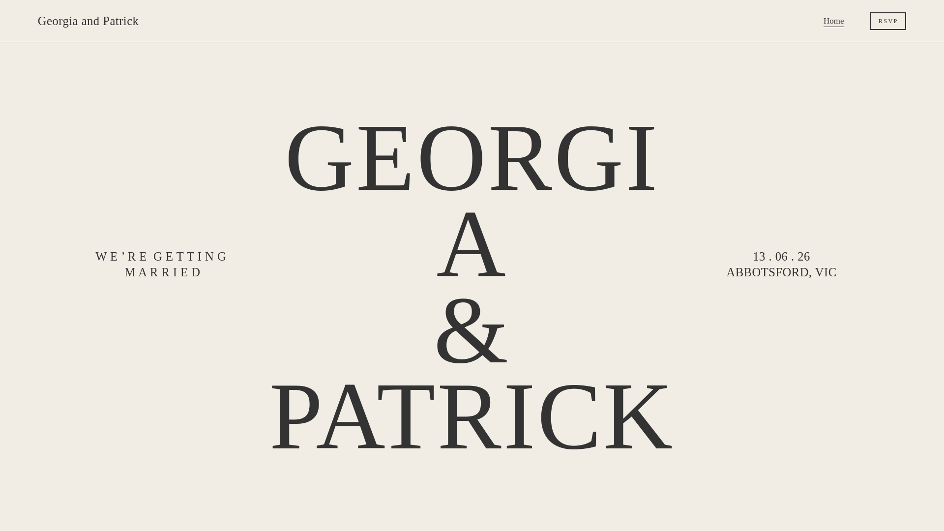 website screenshot of https://georgiaandpat.com/