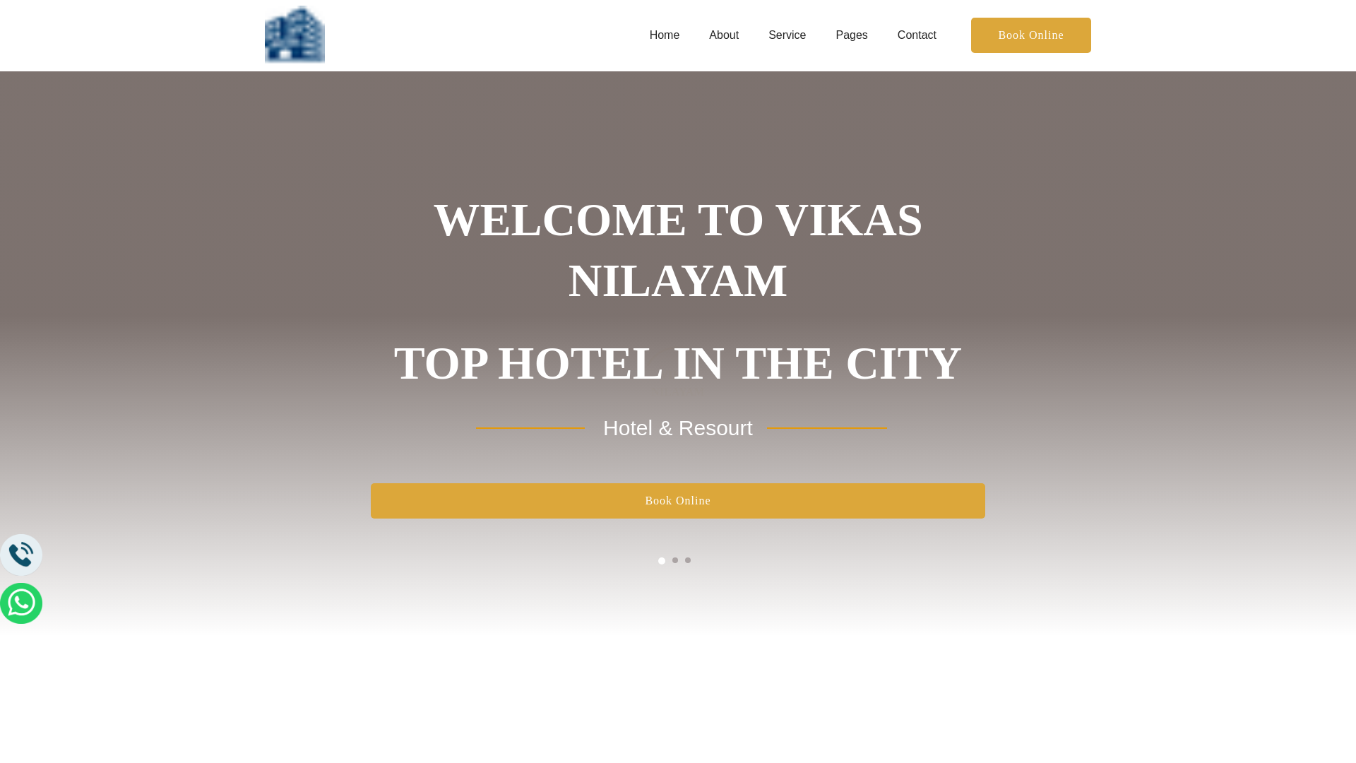 website screenshot of https://vikasnilayam.space/