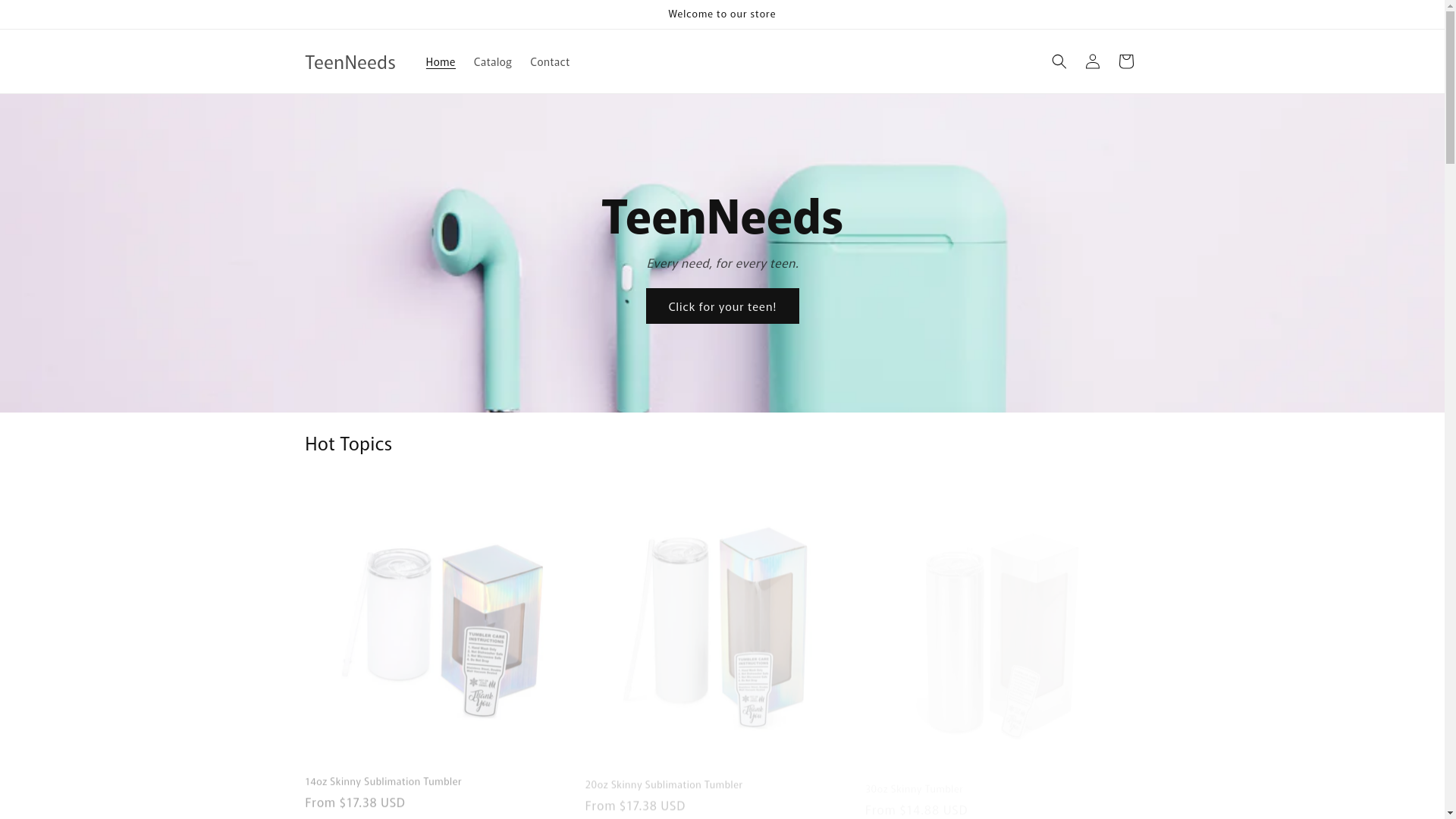 website screenshot of https://teenneeds.us/