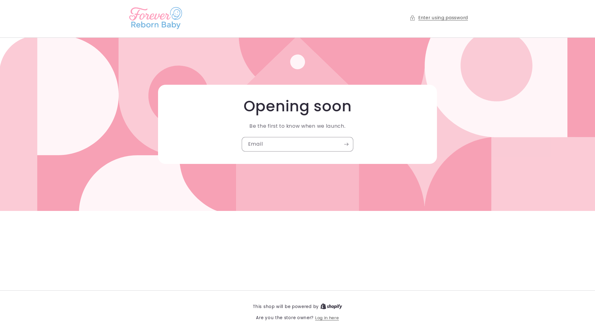 website screenshot of https://foreverrebornbaby.com/