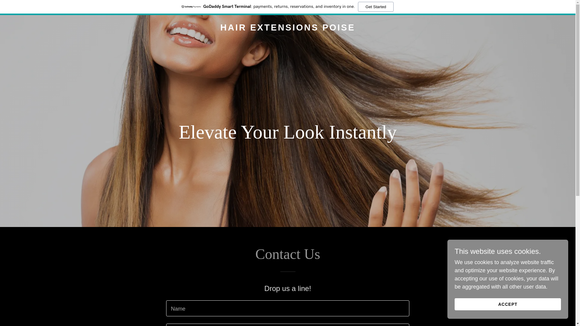website screenshot of https://hairextensionspoise.com/