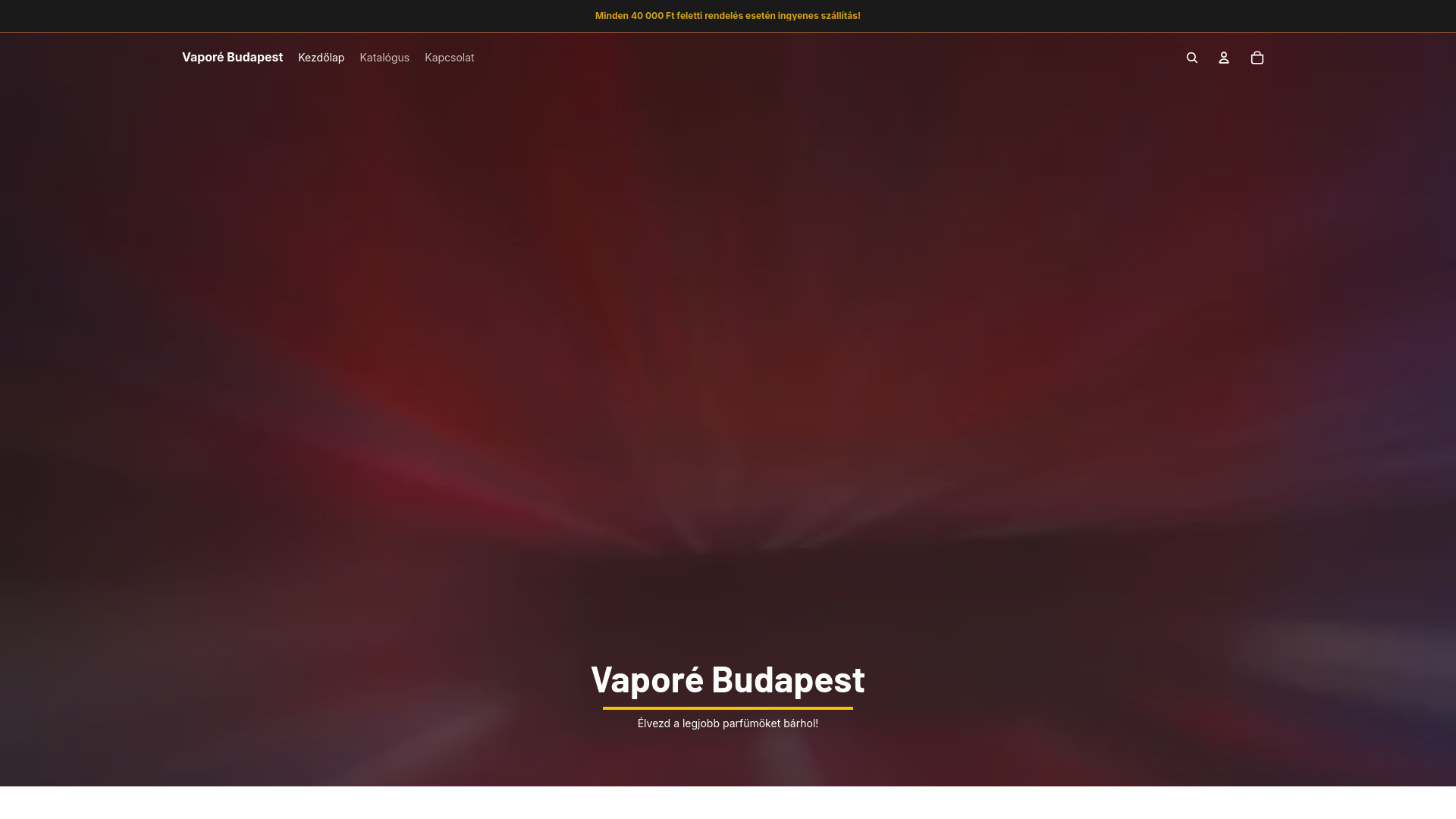 website screenshot of https://vaporebudapest.hu