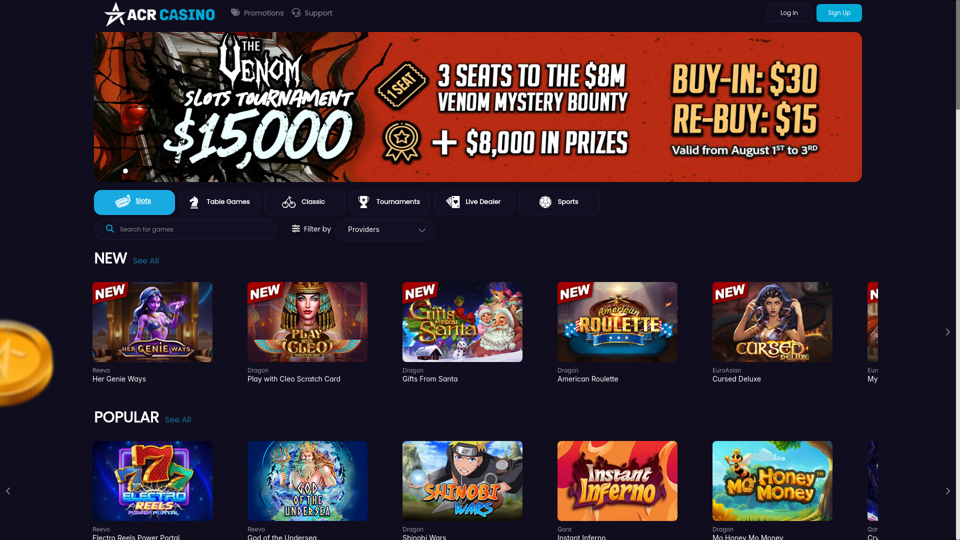 website screenshot of https://casinolobbyui.pages.dev/