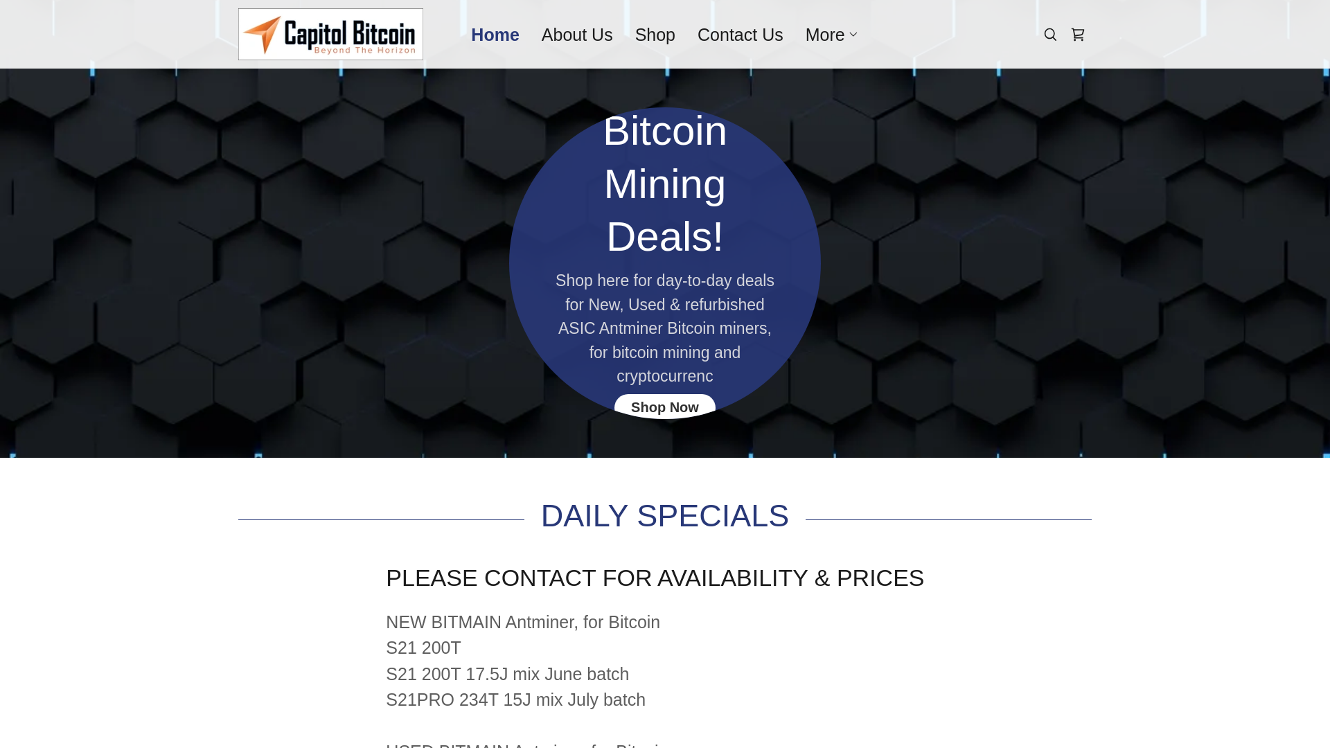 website screenshot of https://capitolbitcoinlabs.com