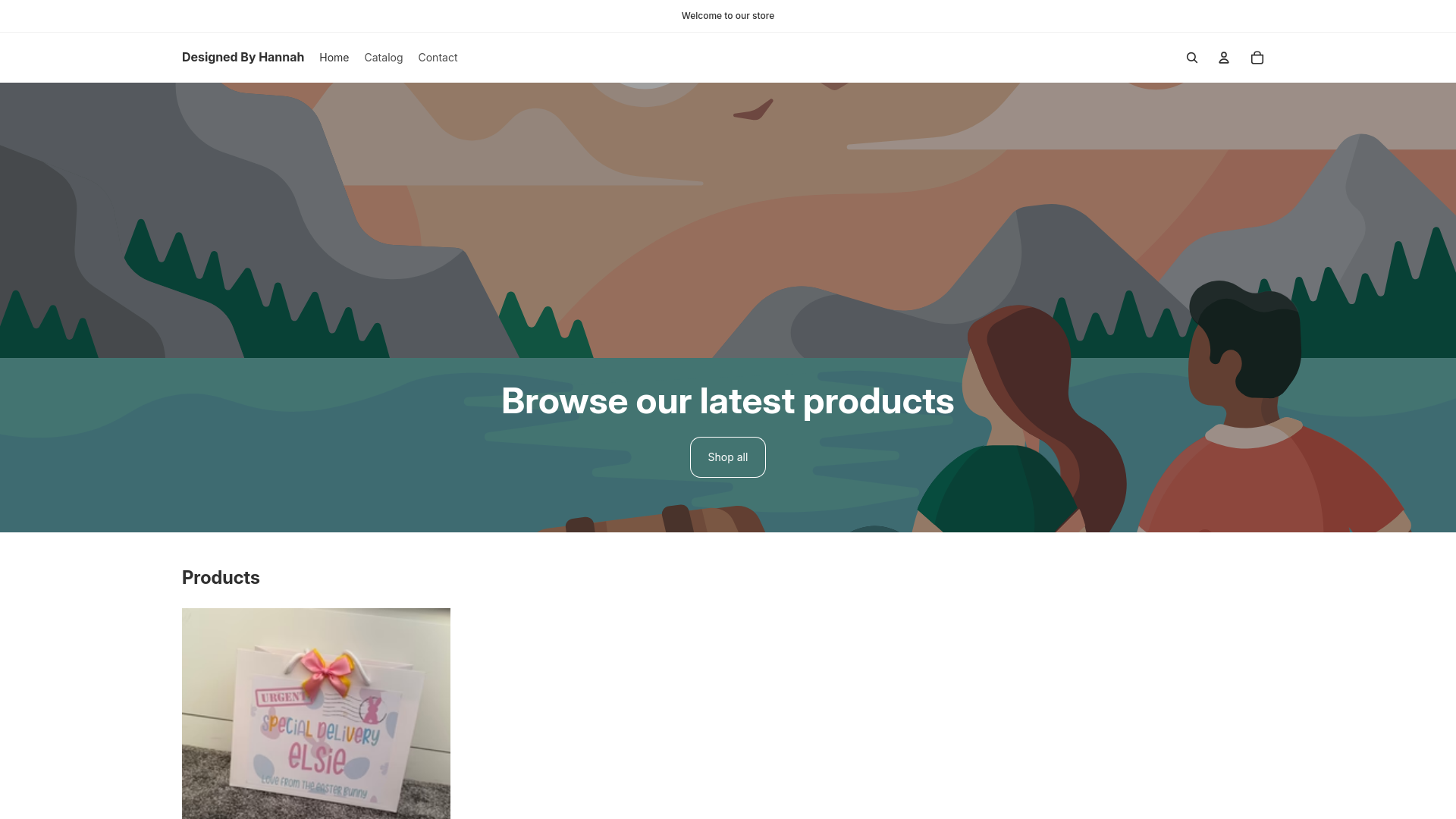 website screenshot of https://designedbyhannahh.com/