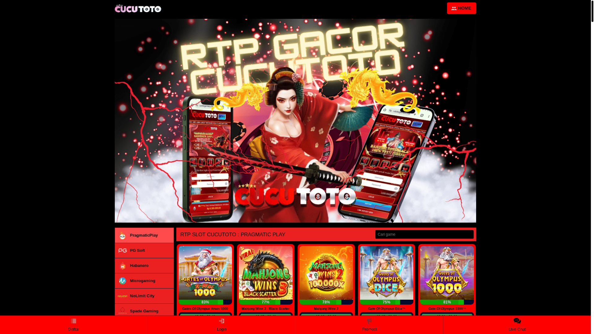 website screenshot of https://rtp1-cucutoto.space/