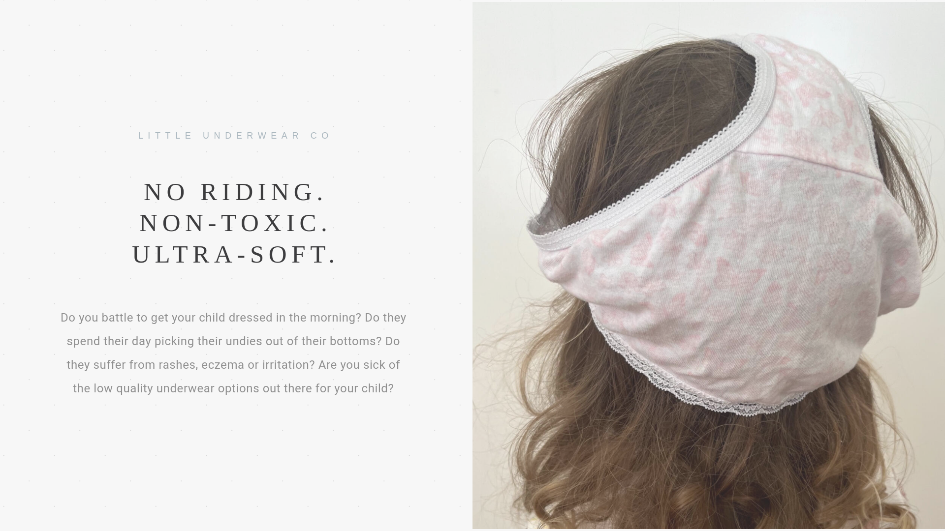 website screenshot of https://littleunderwearco.com