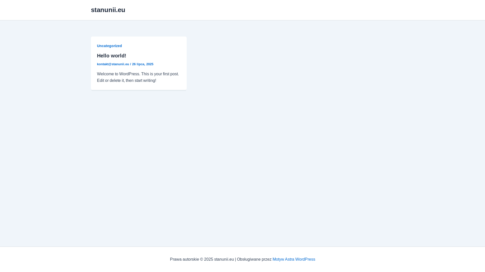 website screenshot of https://stanunii.eu/