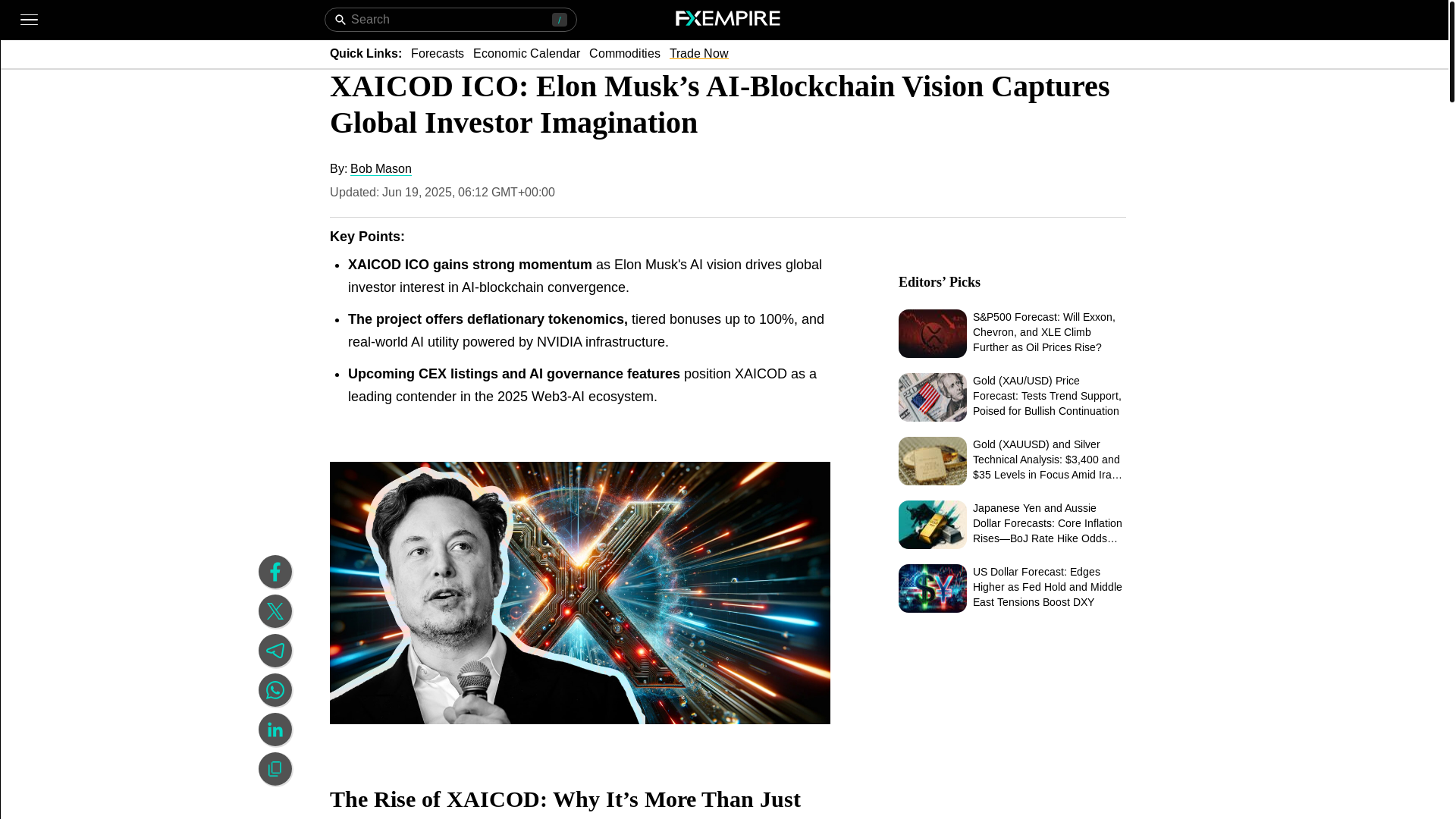 website screenshot of https://xaicod-fxempire.com/