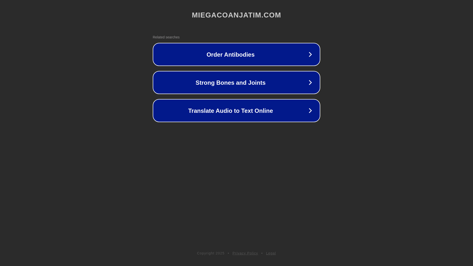website screenshot of https://miegacoanjatim.com/
