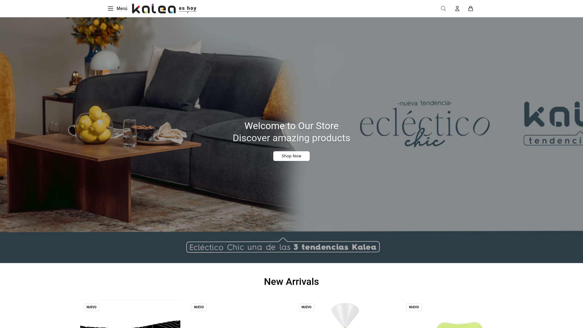 website screenshot of https://kaleadesign.shop