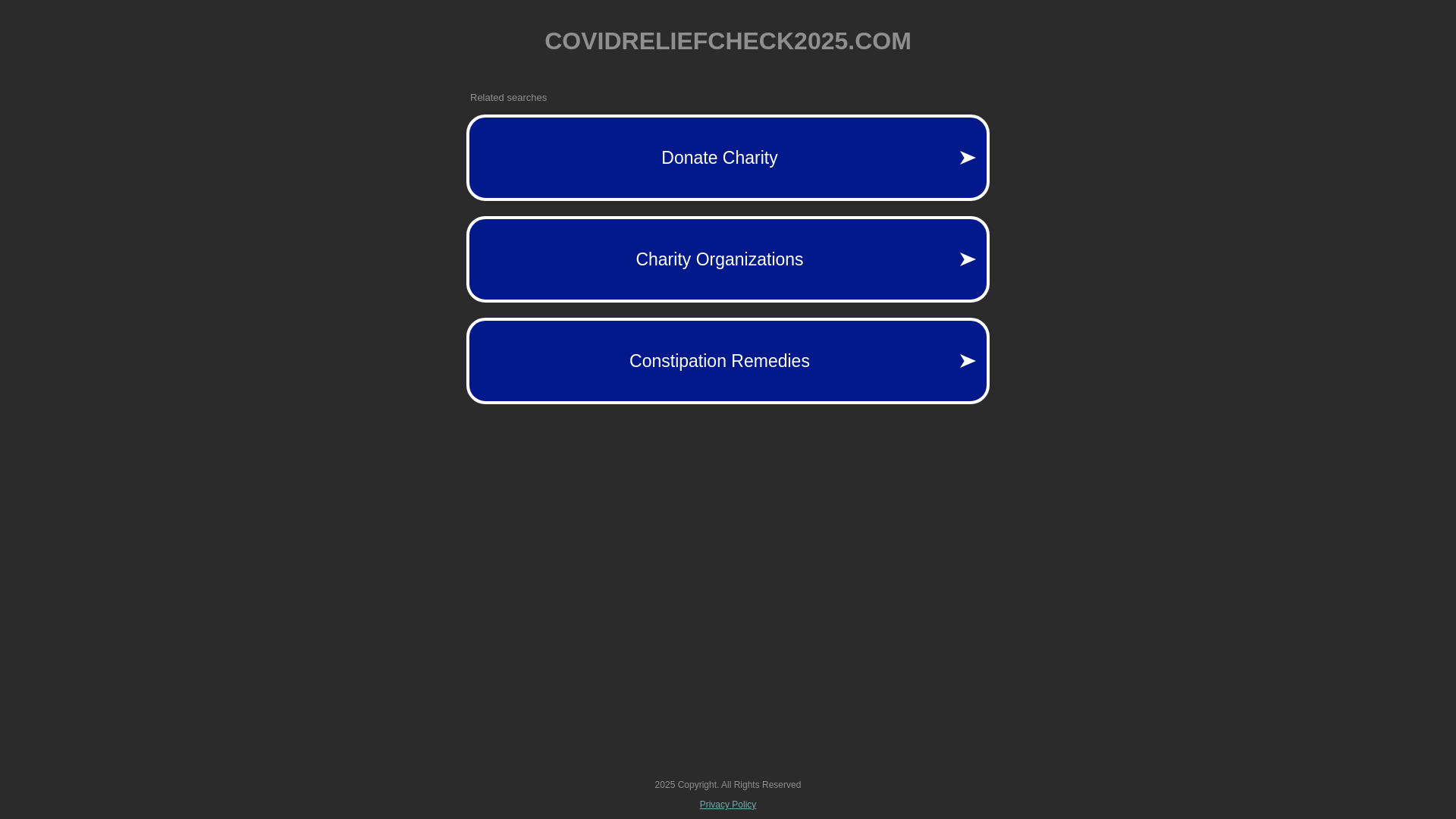 website screenshot of https://covidreliefcheck2025.com/