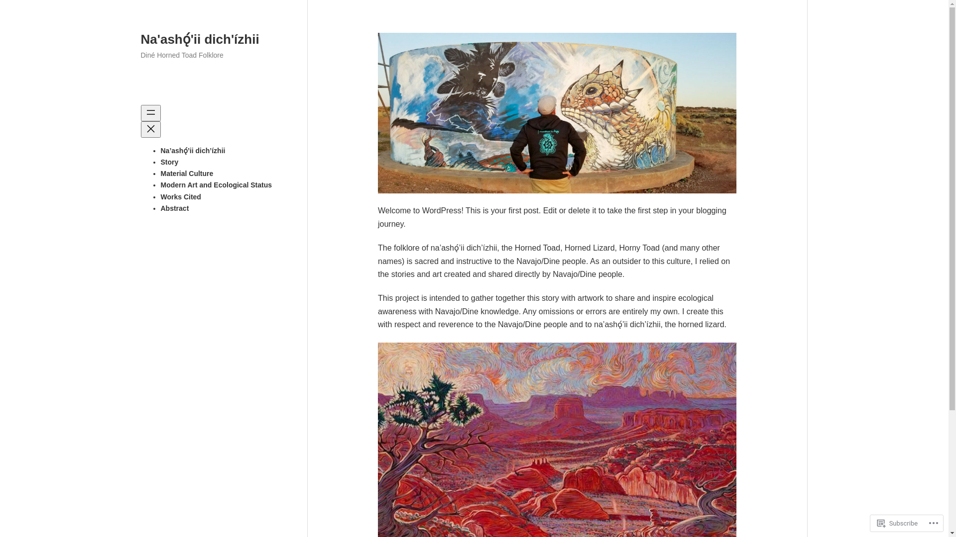 website screenshot of https://dinehornedtoadfolklore.blog/