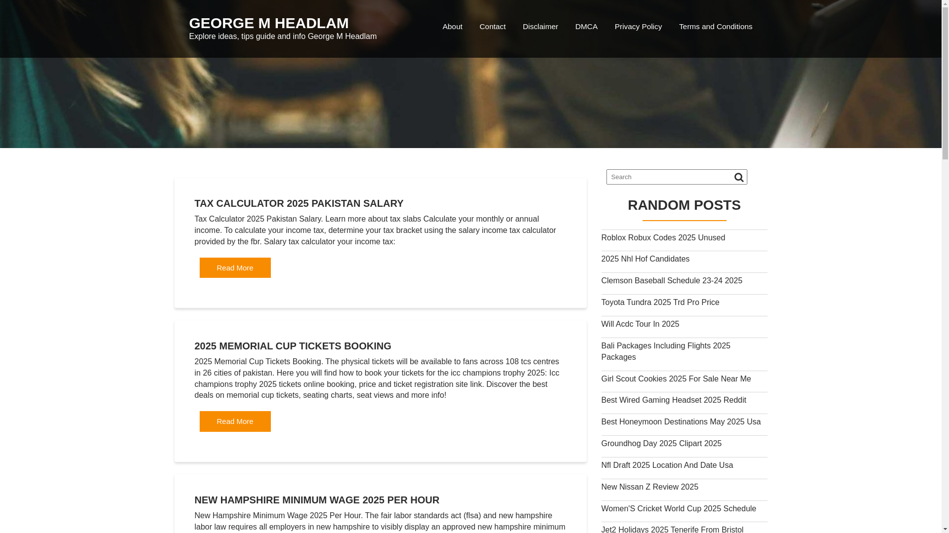 website screenshot of https://georgemheadlam.pages.dev/