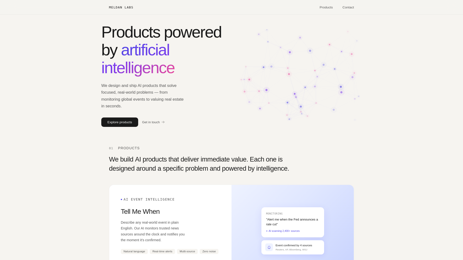 website screenshot of https://meldanlabs-website.pages.dev/