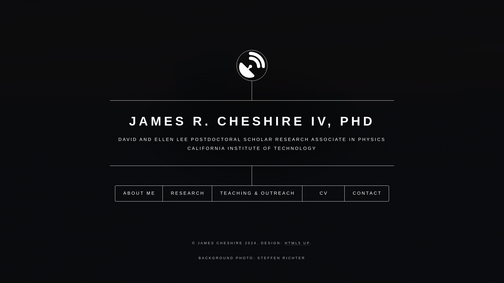 website screenshot of https://jcheshire.space