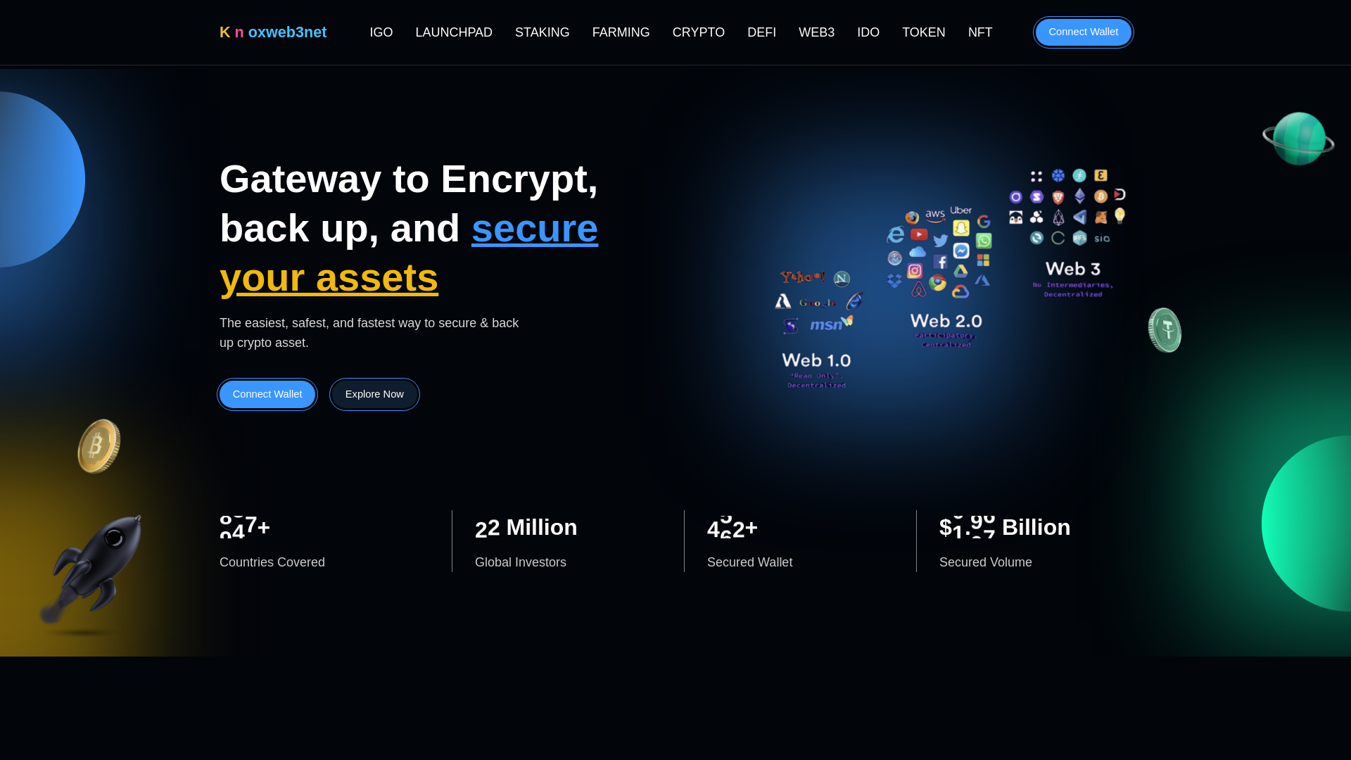 website screenshot of https://knoxweb3net.com/