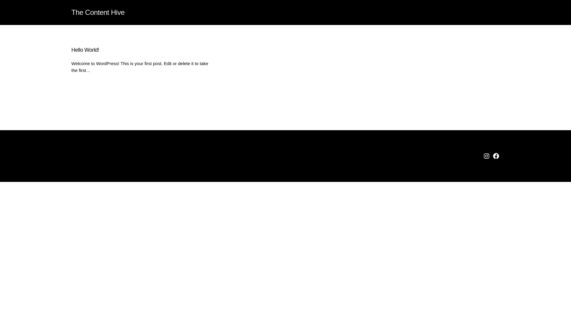 website screenshot of https://thecontenthive.org/