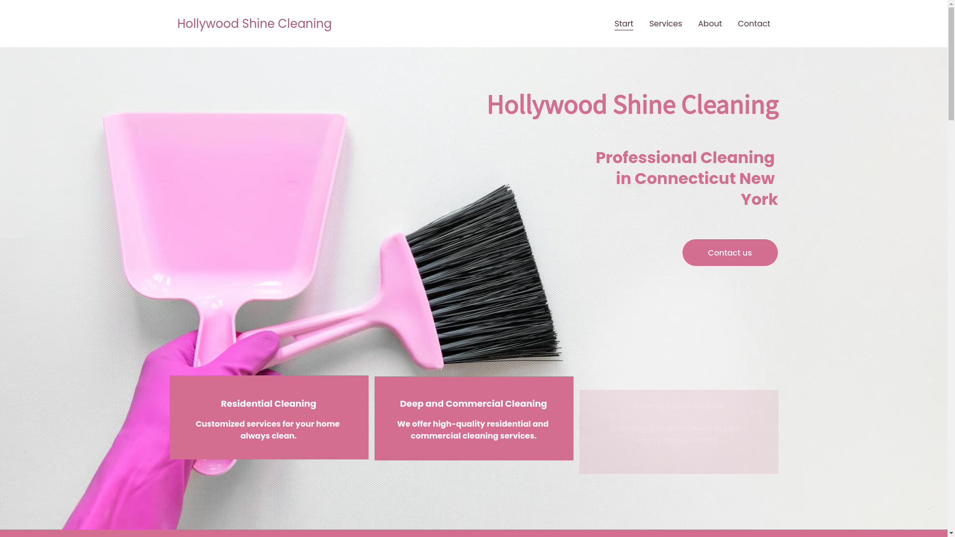 website screenshot of https://hollywoodshinecleaning.com/