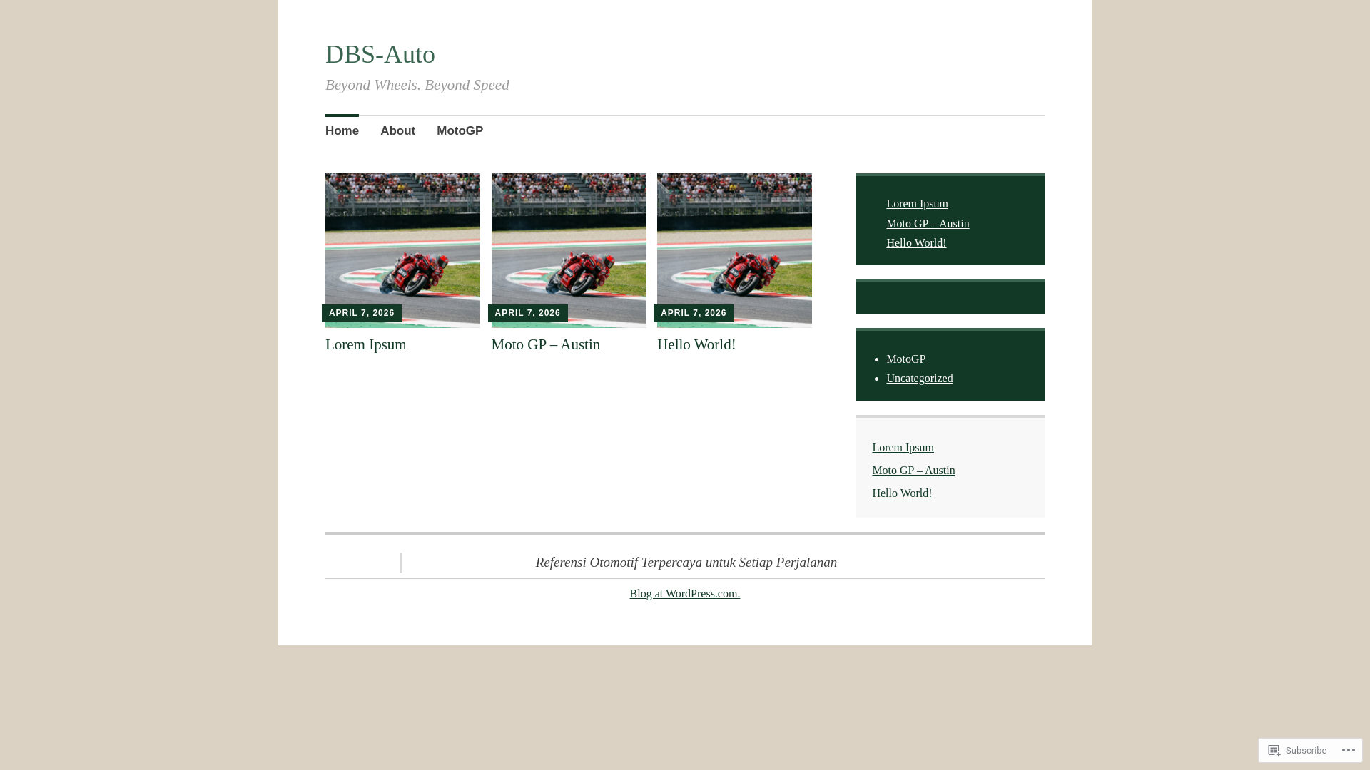 website screenshot of https://dbsauto.blog/
