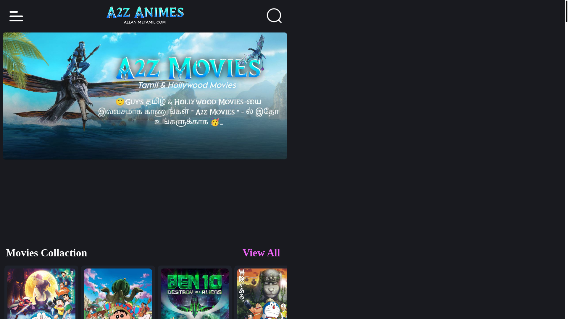 website screenshot of https://a2zanimes.pages.dev/