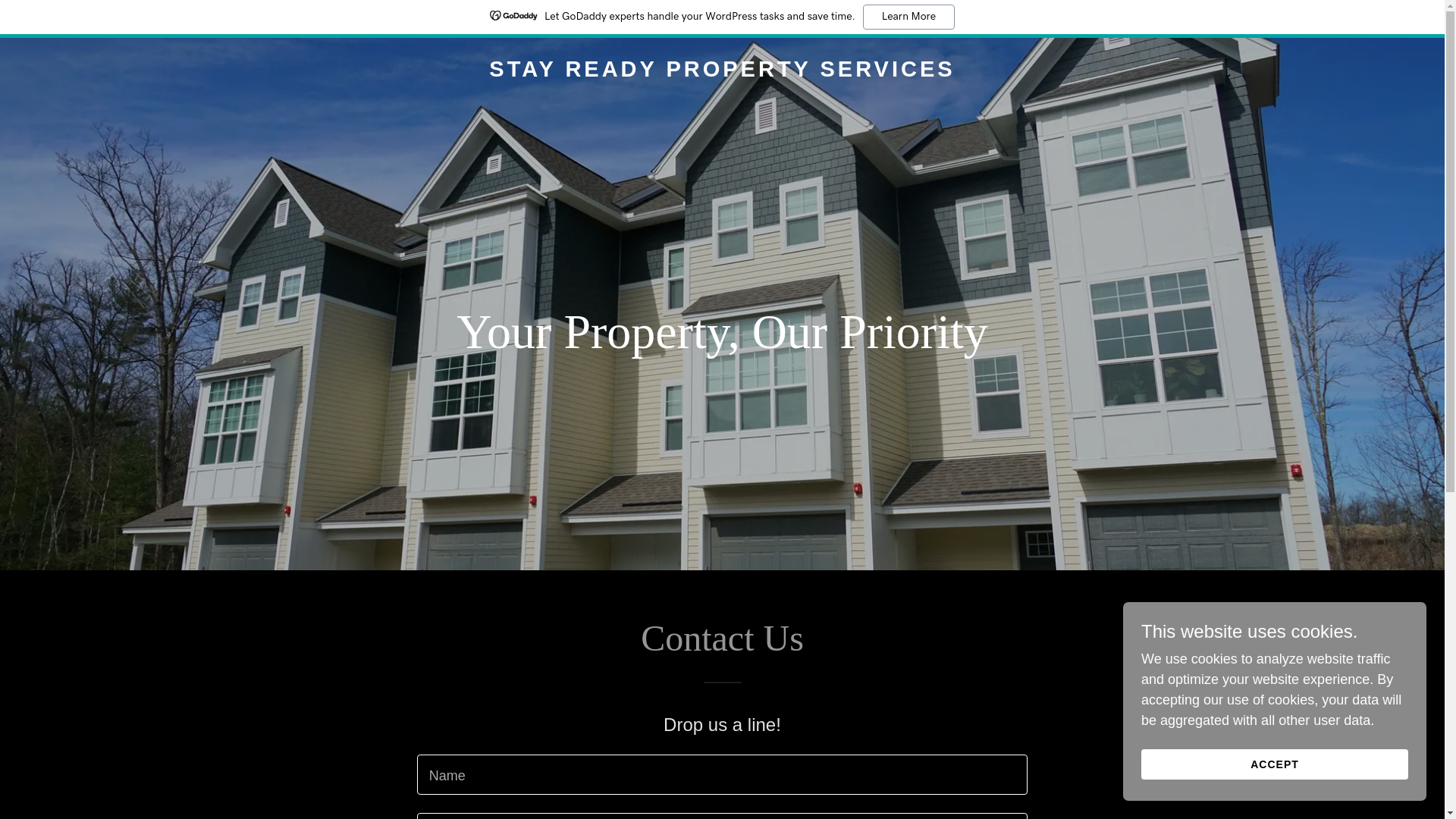 website screenshot of https://stayreadypropertyservices.com/