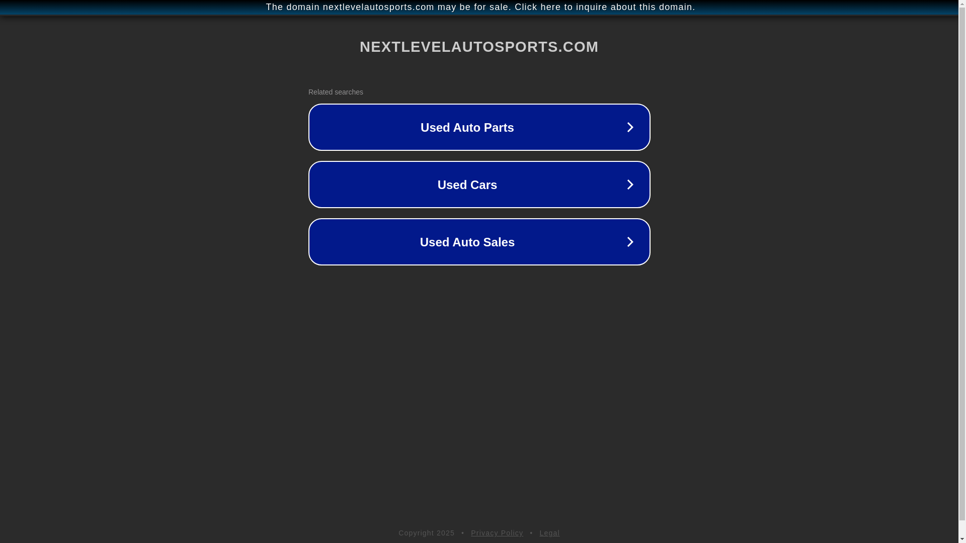 website screenshot of https://nextlevelautosports.com/