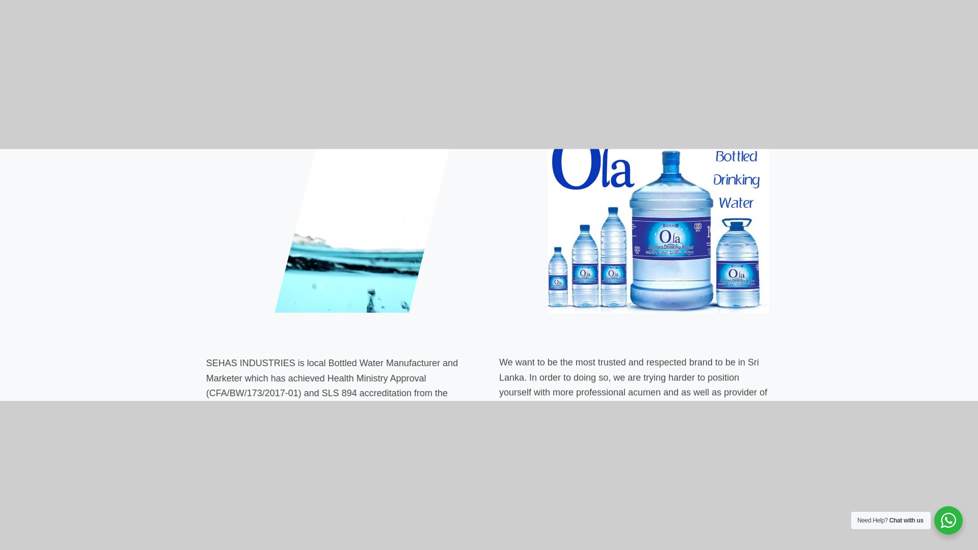 website screenshot of https://olawater.lk/