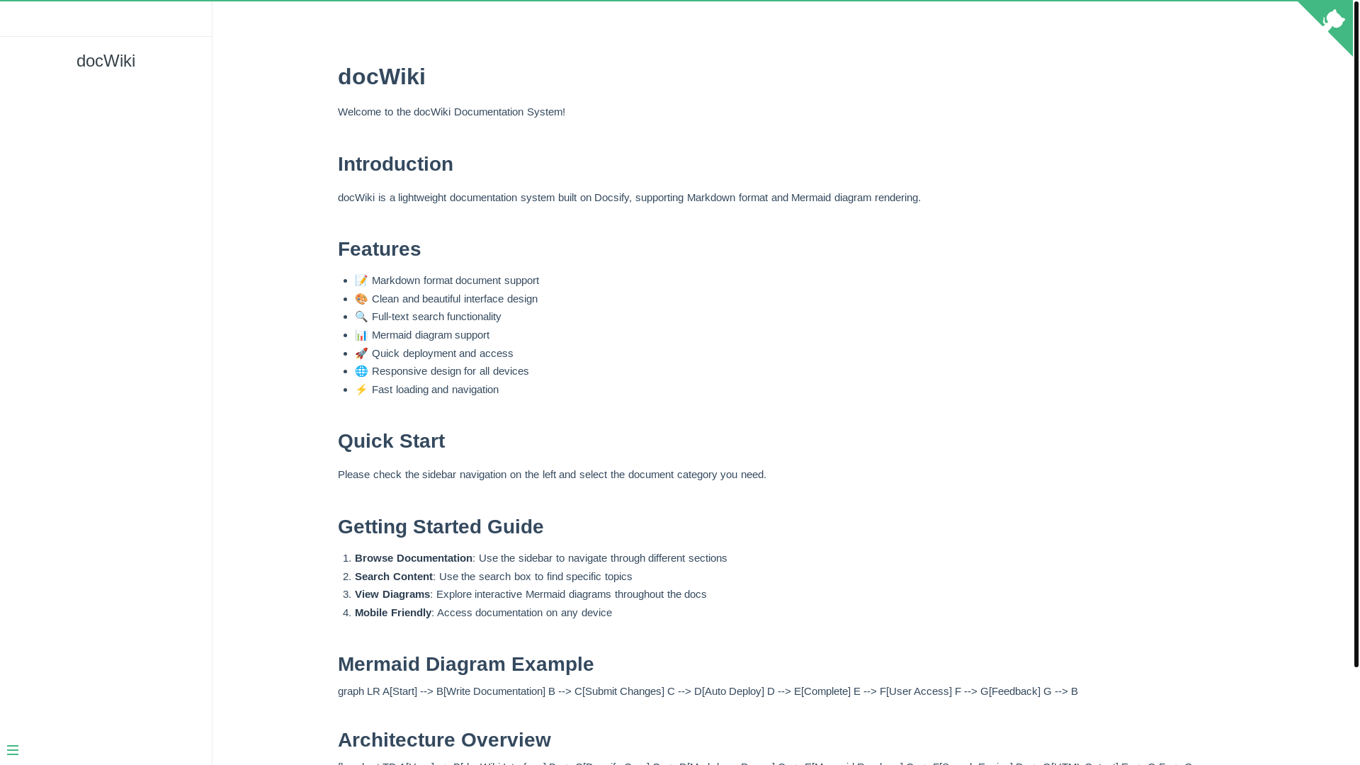 website screenshot of https://docwiki-test.pages.dev/