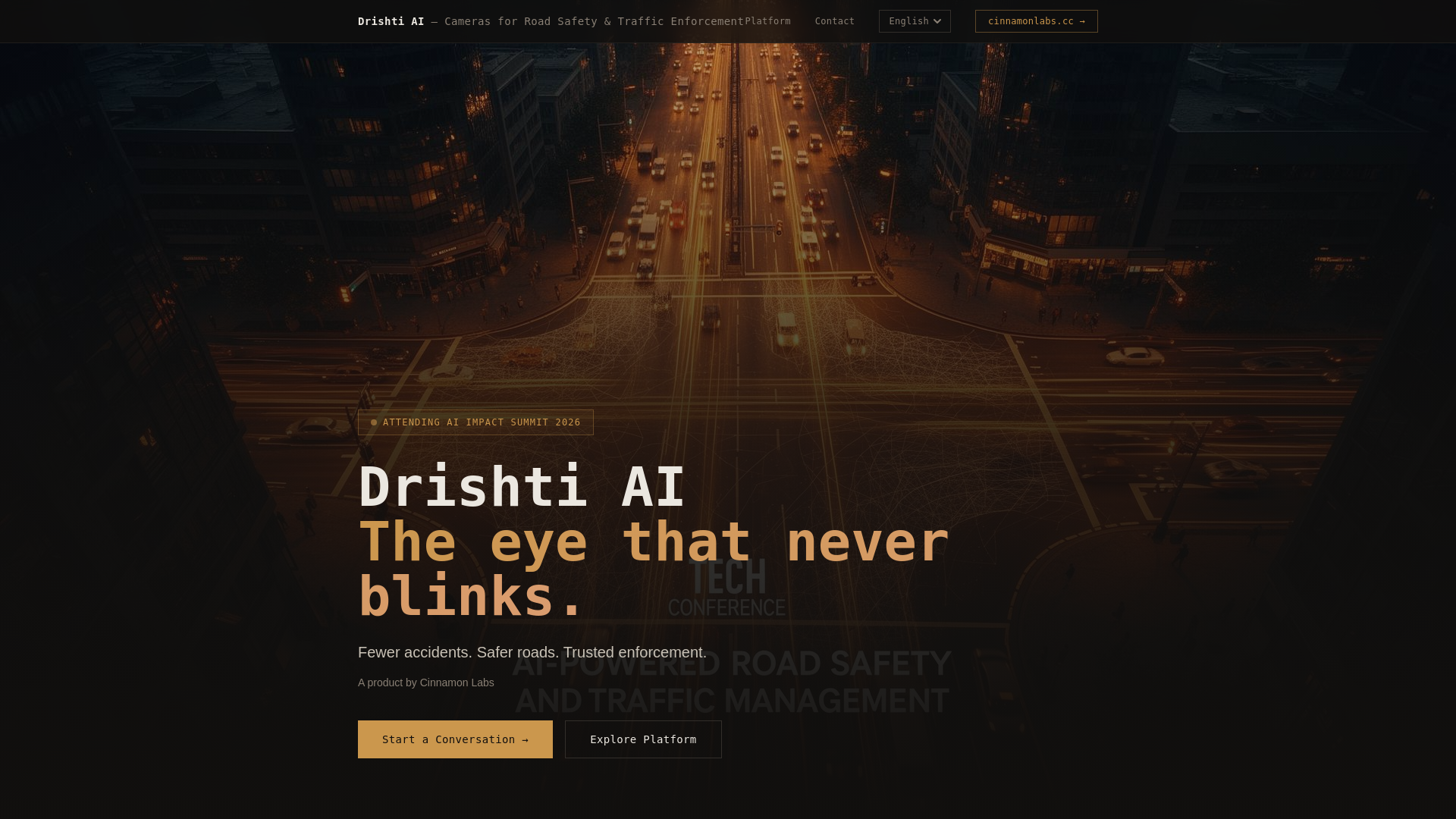 website screenshot of https://makeroadsafer.co.in/