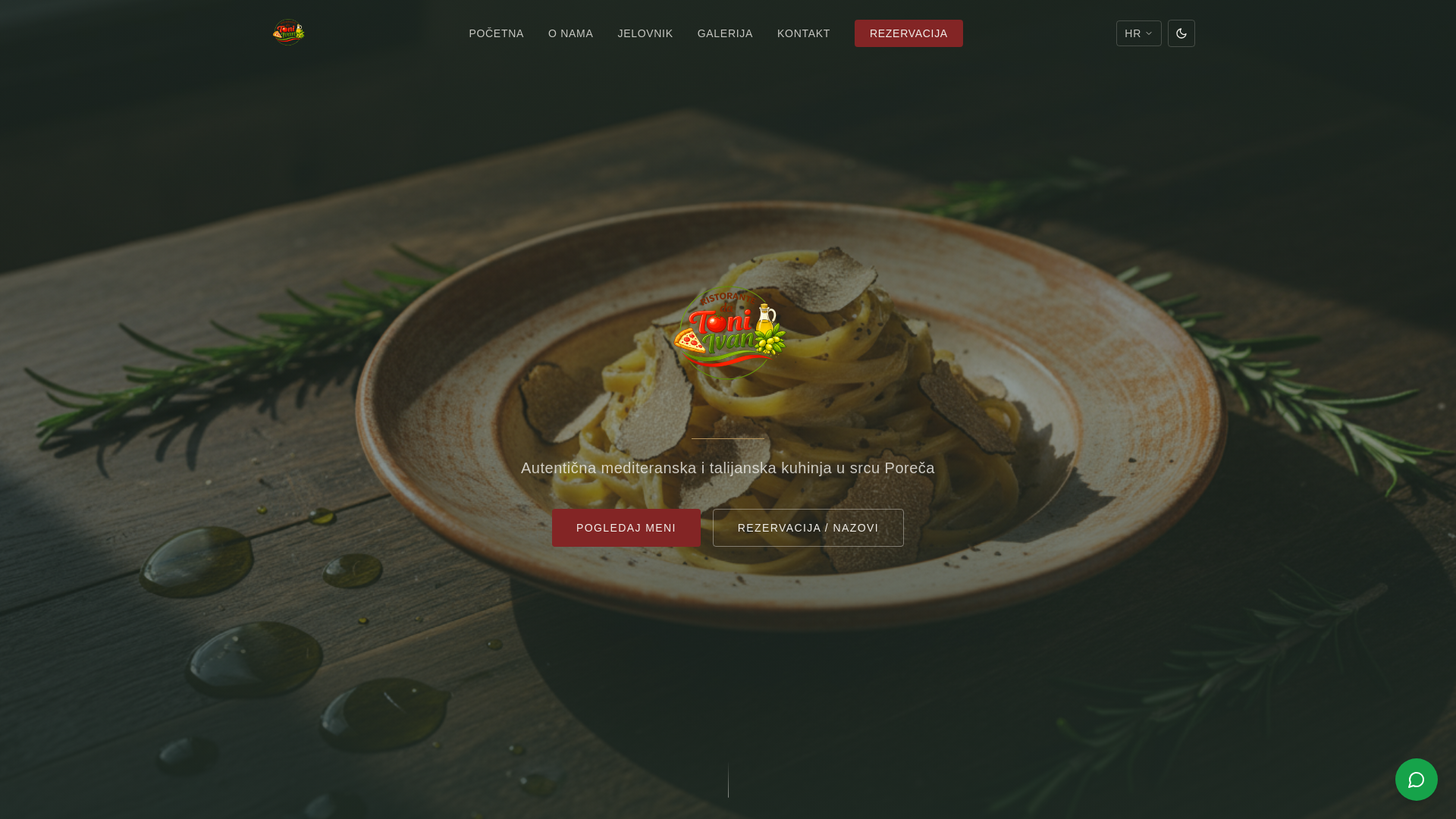 website screenshot of https://restoran-porec.com