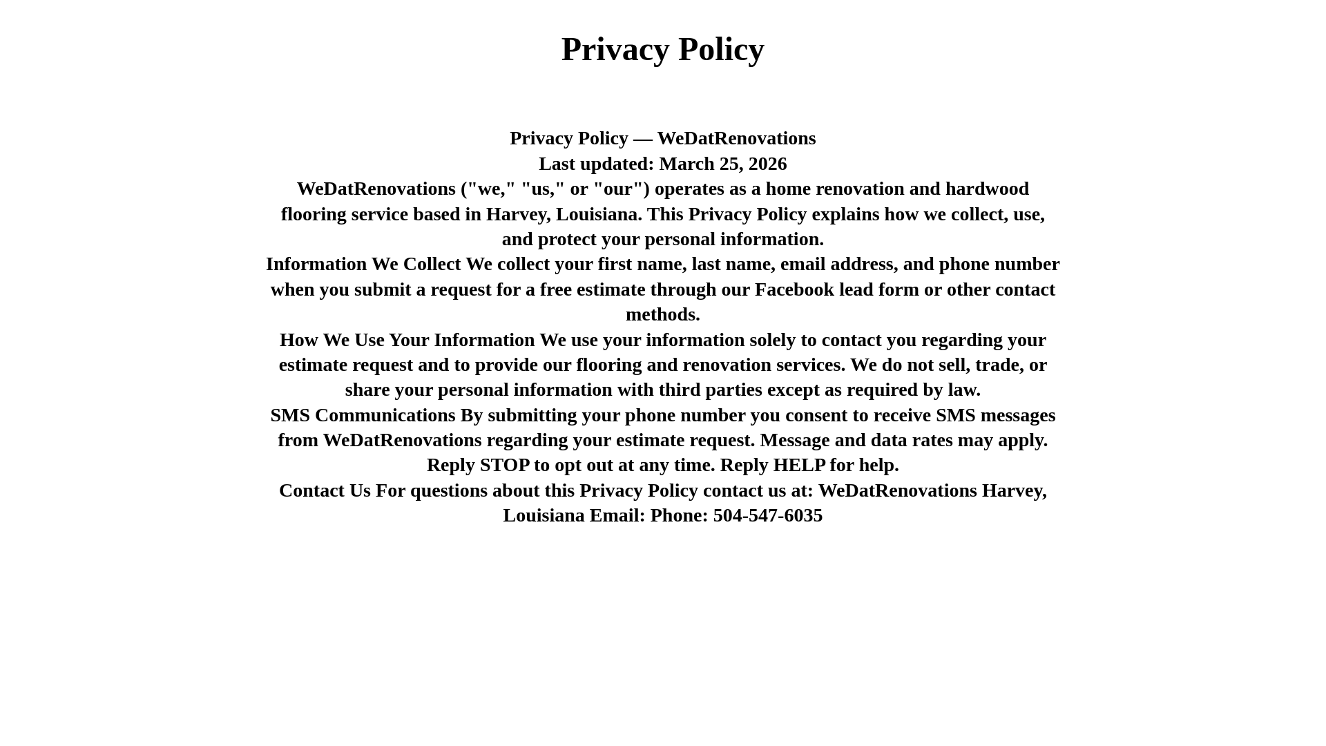 website screenshot of https://wedatrenovations.com/