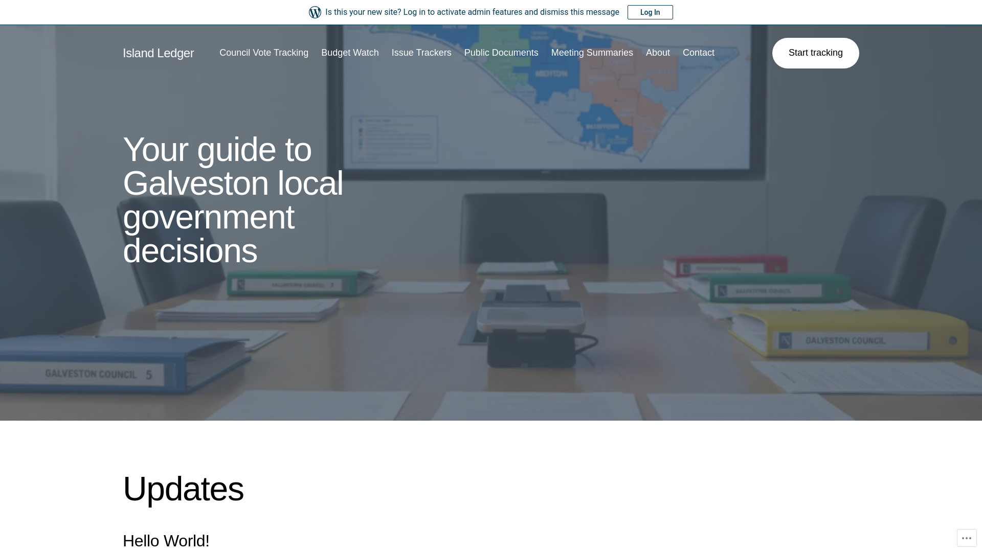 website screenshot of https://islandledger.news/