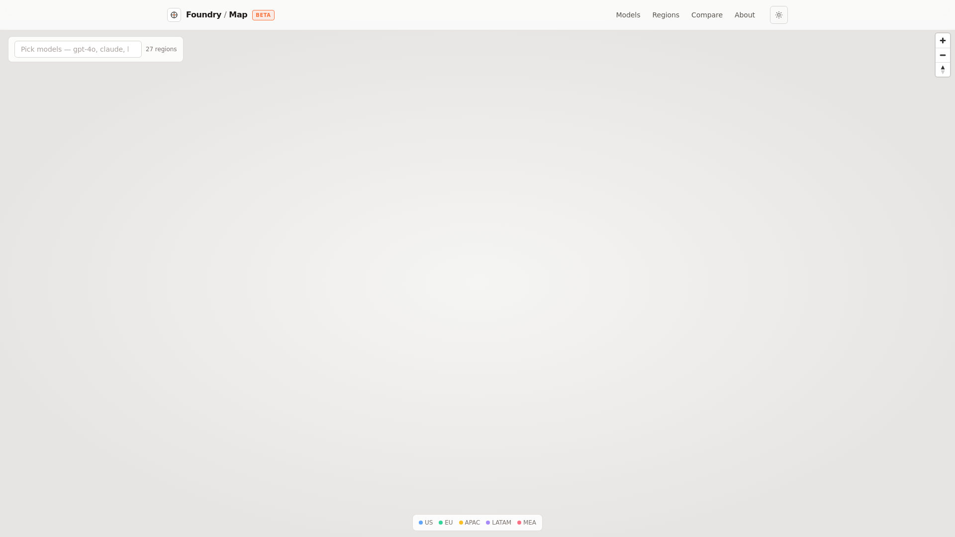 website screenshot of https://foundrymap.fyi/