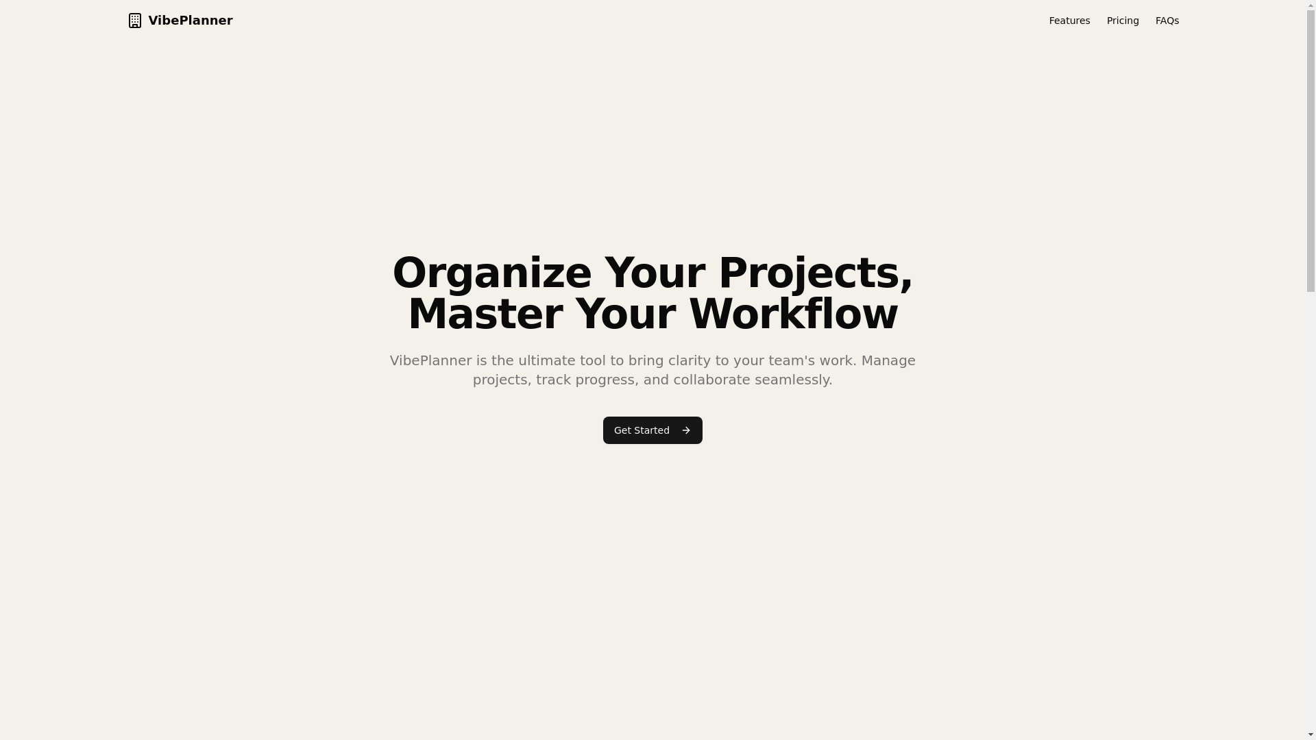 website screenshot of https://myvibeplanner.com/