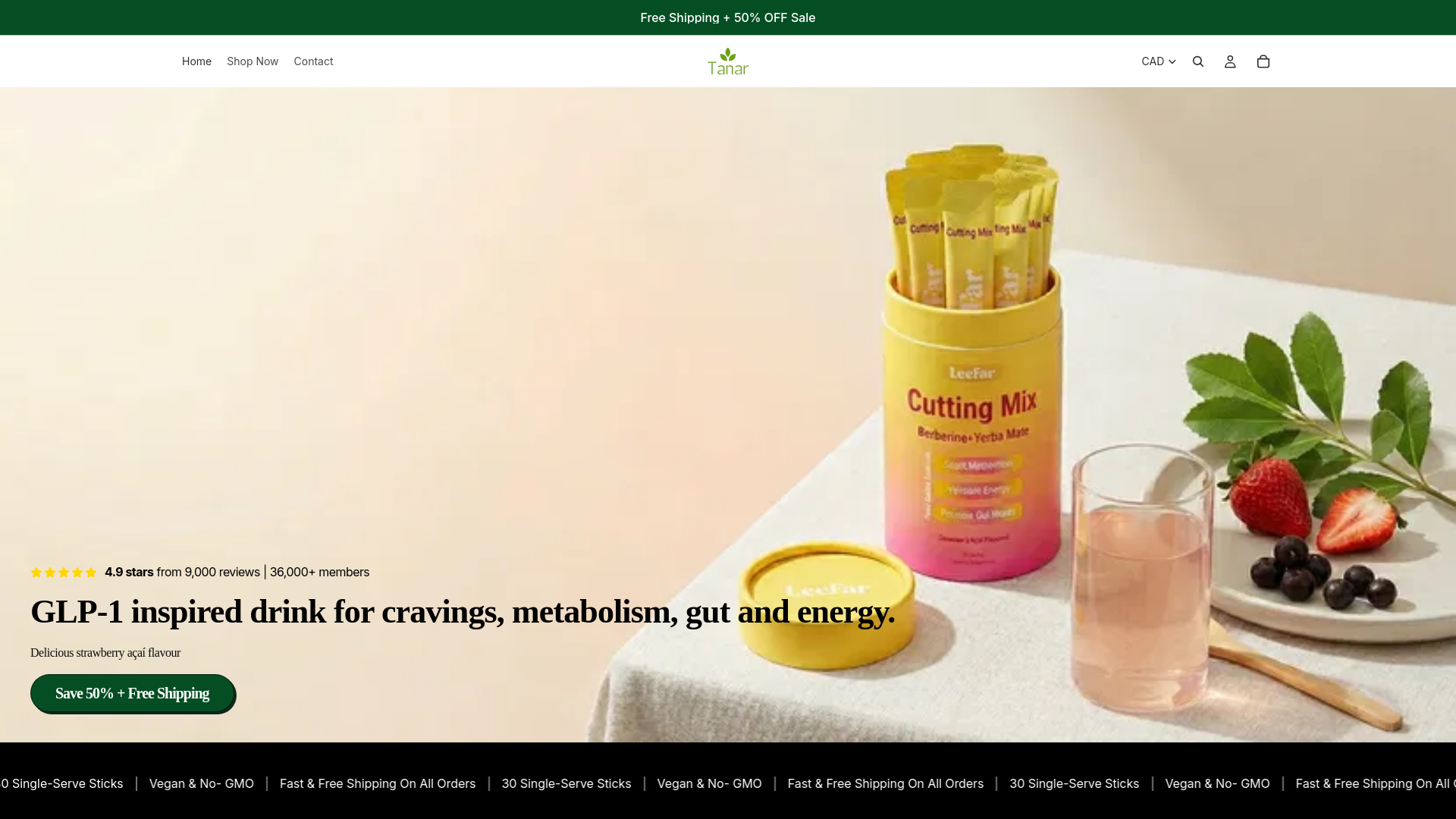 website screenshot of https://tanarnest.com