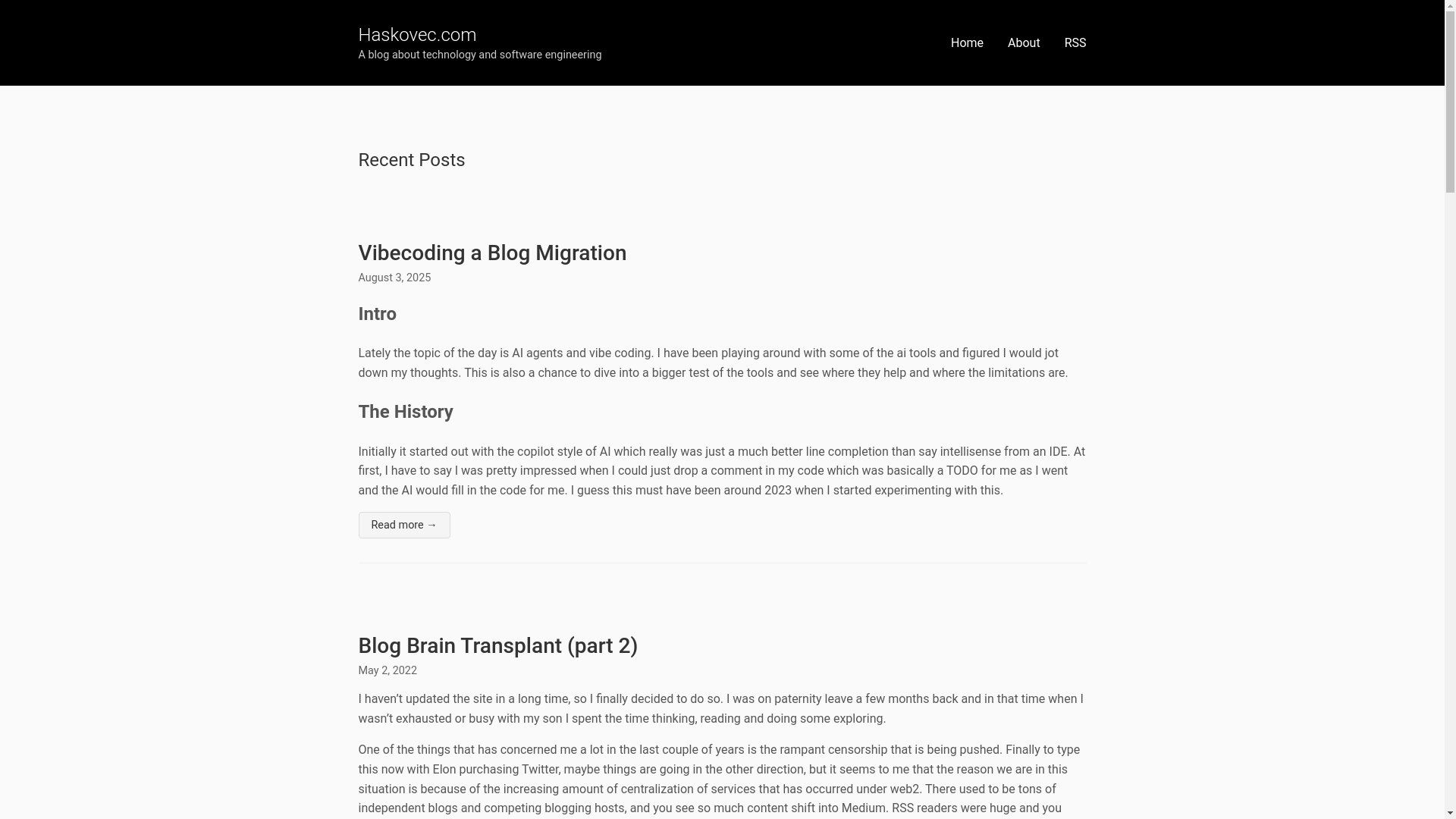 website screenshot of https://haskovec-com.pages.dev/