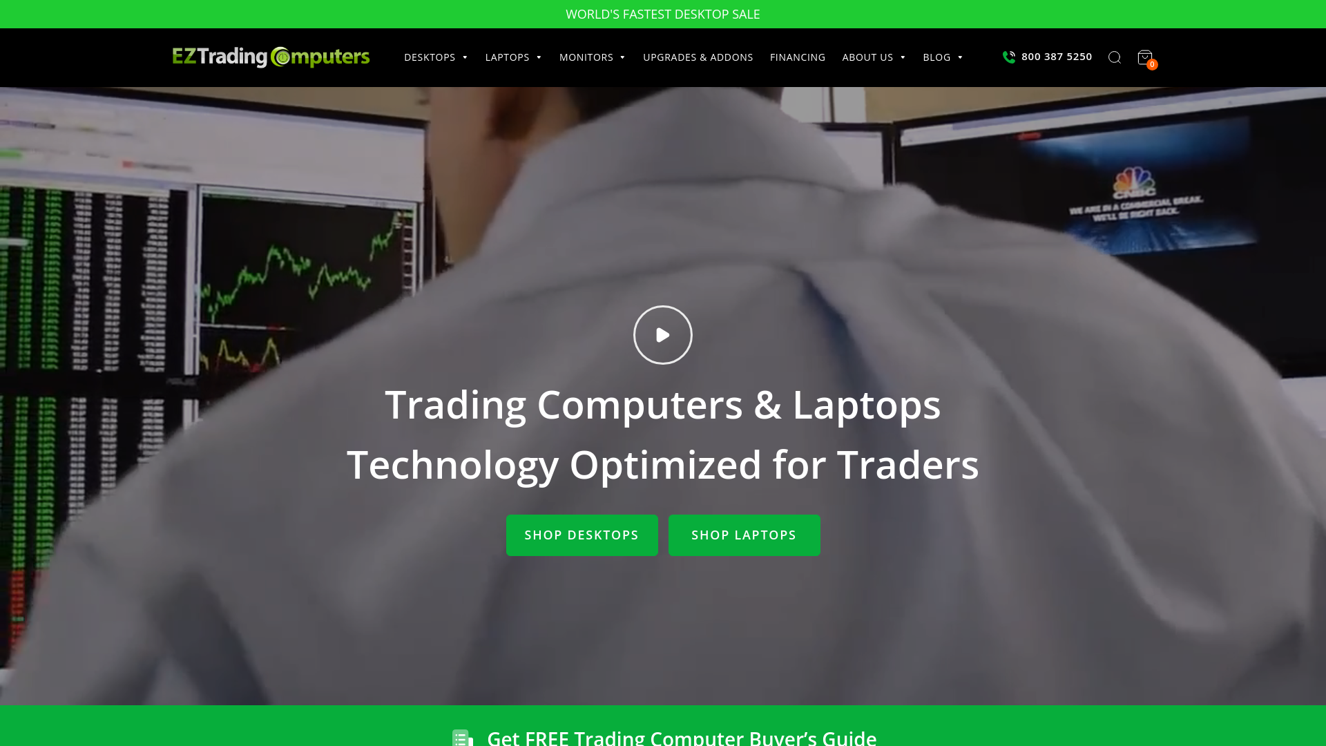 website screenshot of https://eztradingcomputers.net/