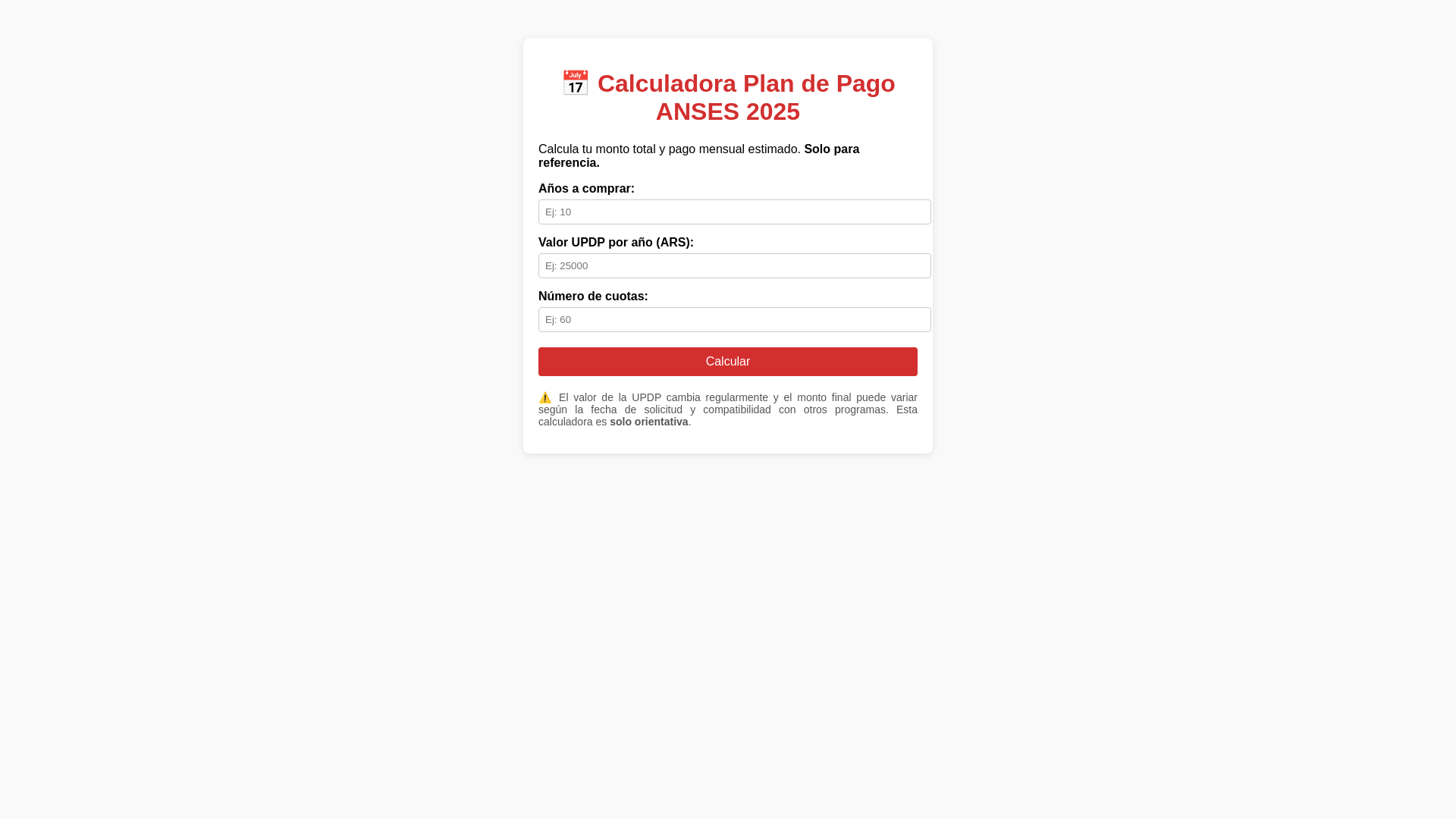 website screenshot of https://abrir-calculadora-plan-de-pago-anses-2025.pages.dev/