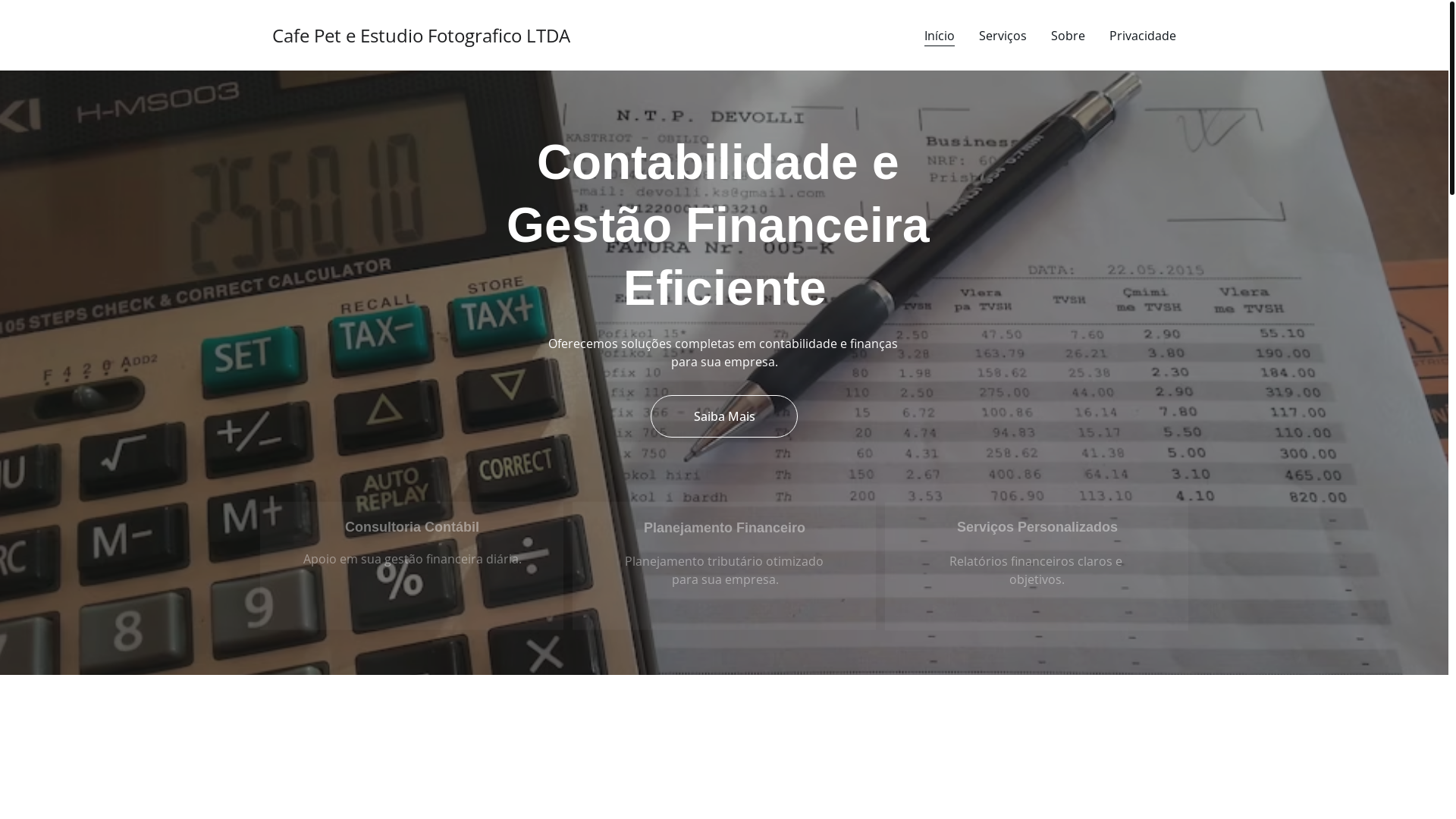 website screenshot of https://cafepeteestudiofotograficoltda.shop/